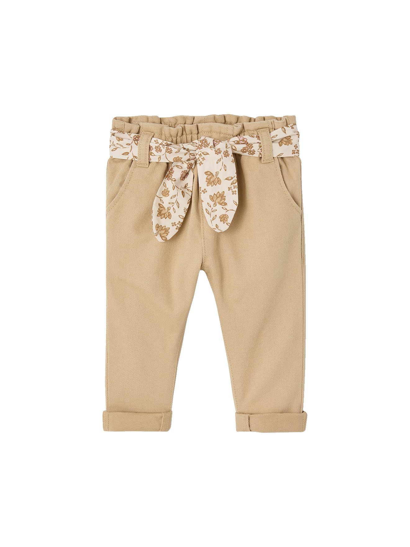 vertbaudet Cargohose Baby Paperbag-Hose mit Gürtel