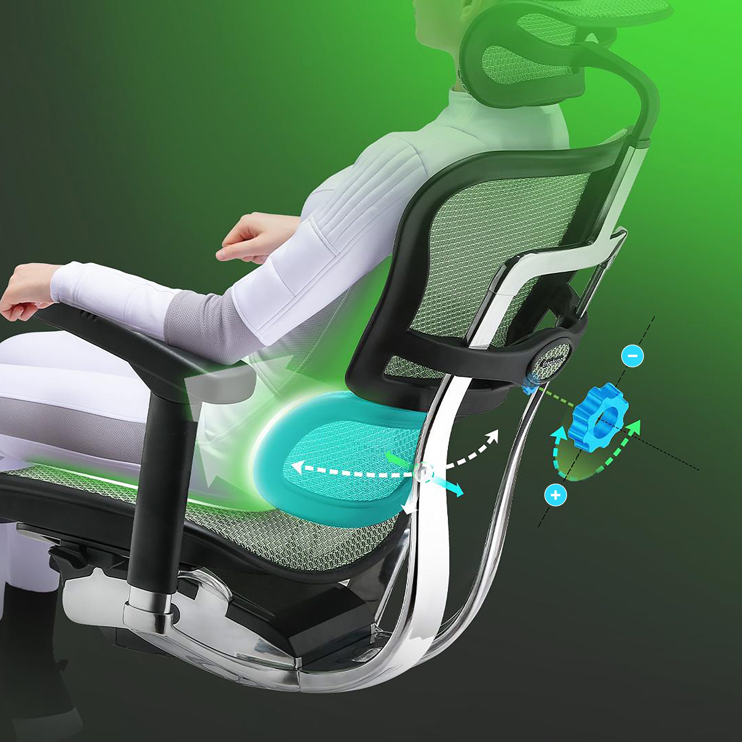 hjh OFFICE Drehstuhl Luxus Chefsessel ERGOHUMAN GEN2 Stoff / Netzstoff (1 St), Profi Bürostuhl Schreibtischstuhl ergonomisch