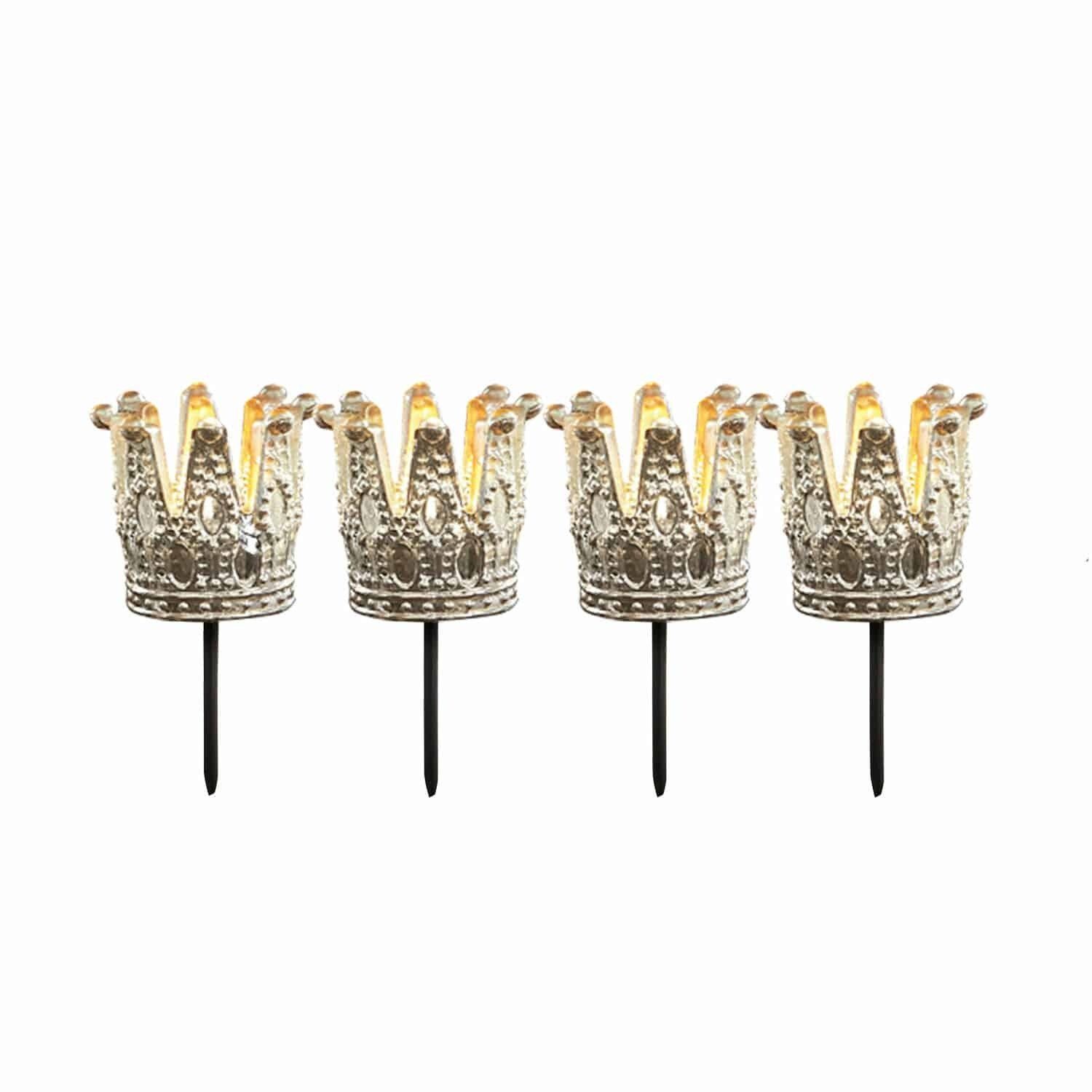 Mirabeau Adventskranz Steckwindlicht 4er Set Melina antiksilber günstig online kaufen