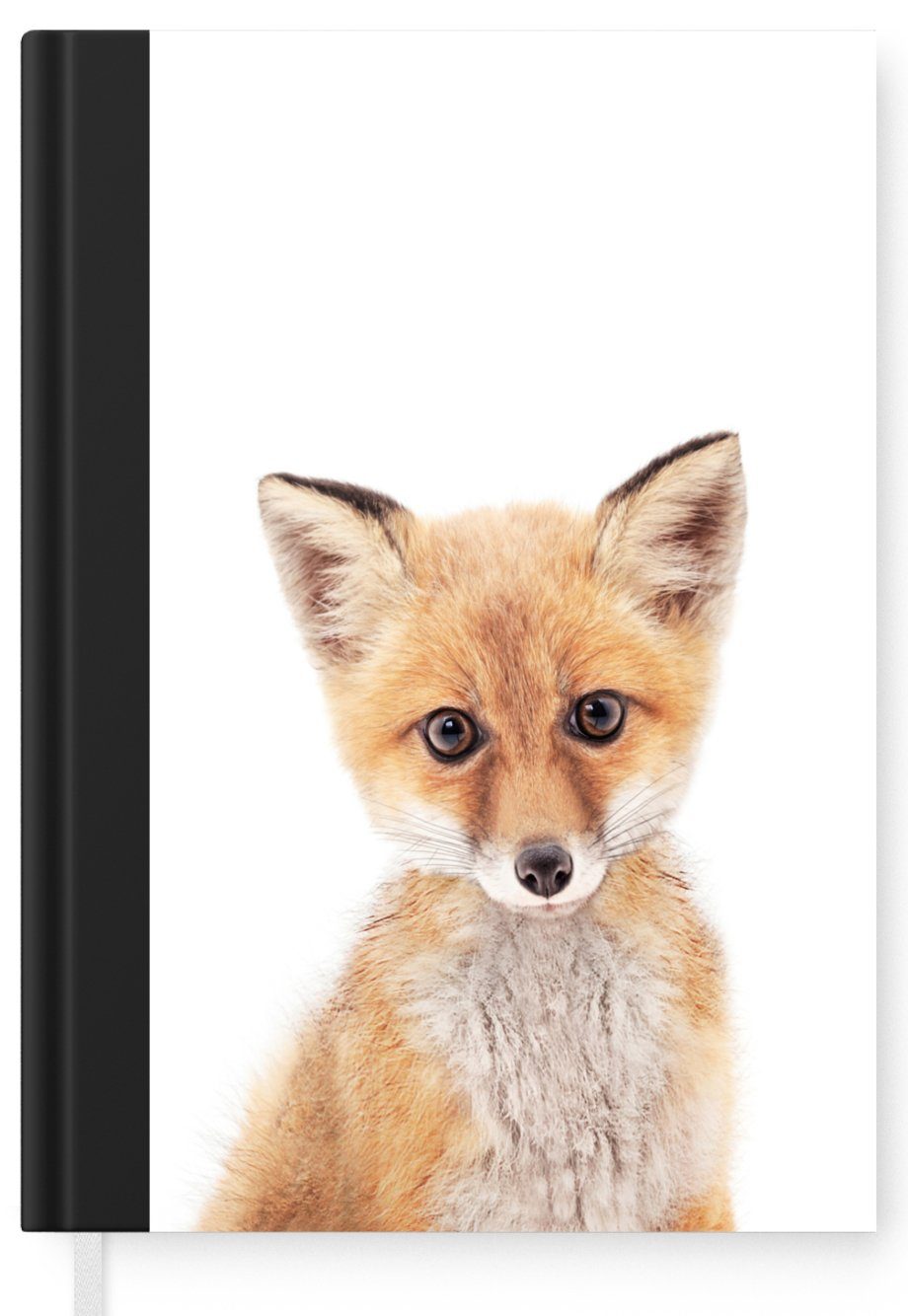 MuchoWow Merkzettel, Tiere - Seiten, Haushaltsbuch Natur, Tagebuch, - Notizheft, - Orange Notizbuch Fuchs Journal, A5, 98