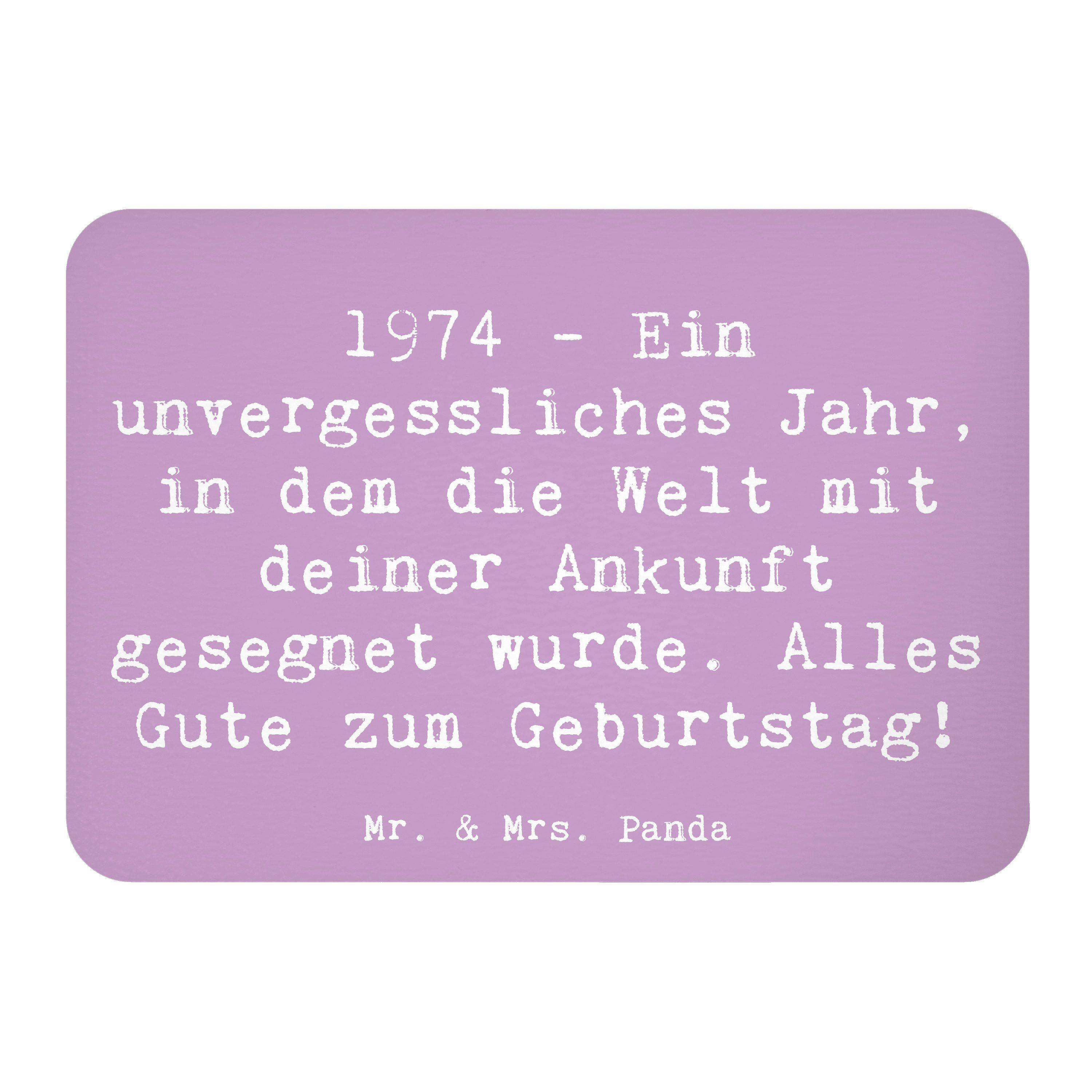 Magnet Spruch 1974 Geburtstag - Lavendeltraum - Geschenk, Freude und Liebe