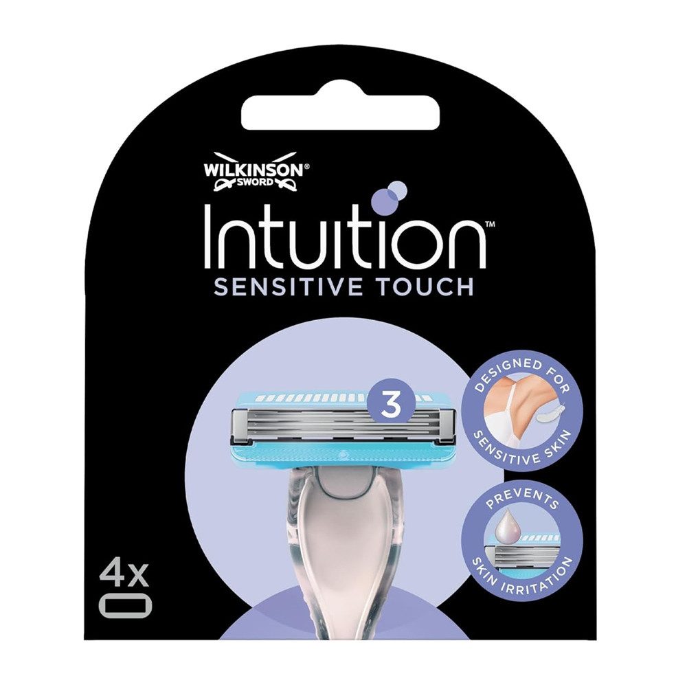 Wilkinson Rasierklingen Intuition Sensitive Touch Wechselklingen (4 Stück), speziell für Achseln & Bikinizone