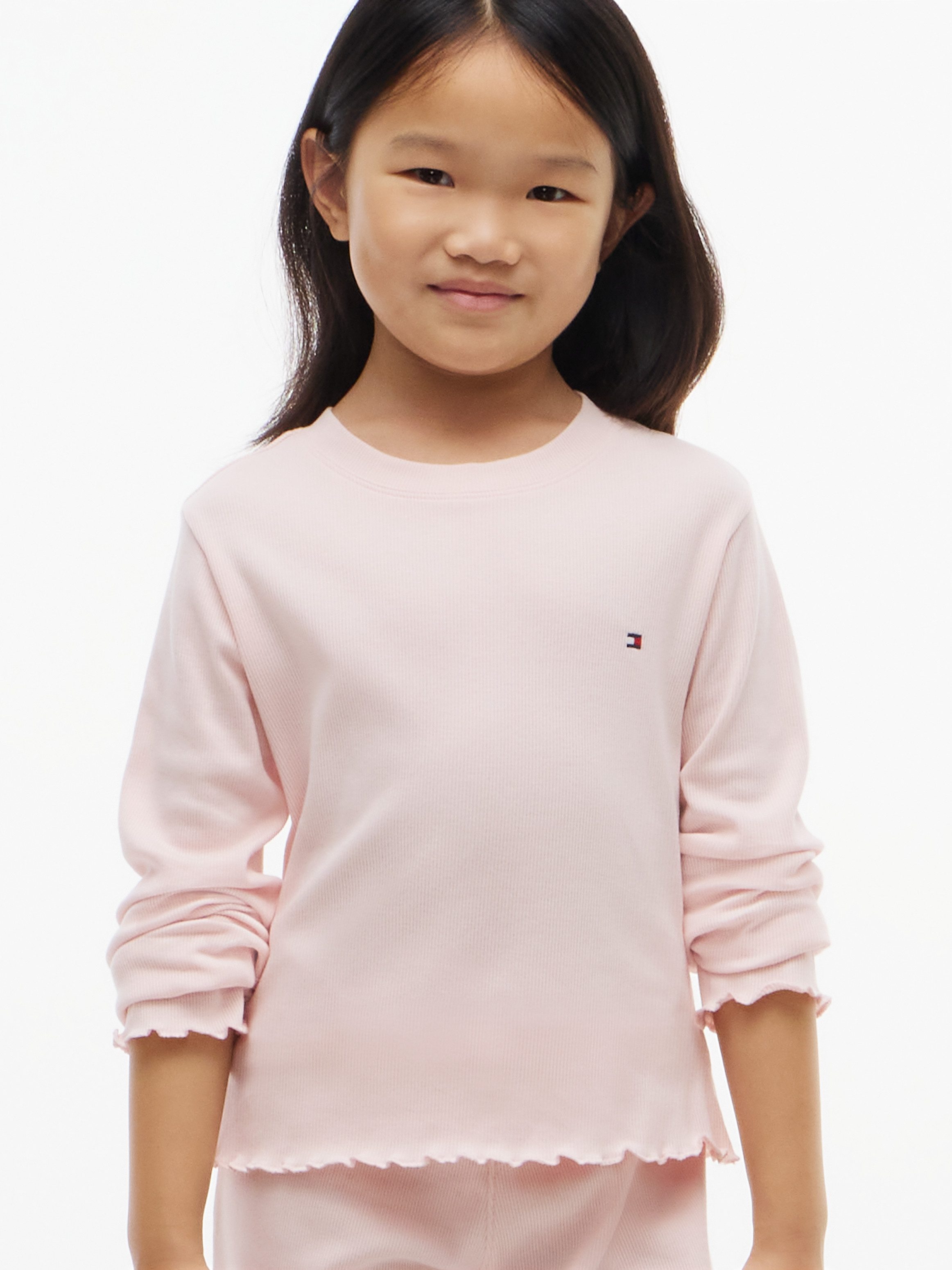 Tommy Hilfiger Underwear Pyjama mit geripptem Bund und Tommy-Logo, gerippte Struktur – Bild 4 von 5
