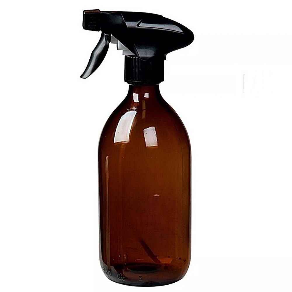 Sprühflasche aus Braunglas mit Sprüher aus Bio-Kunststoff für 500ml Inhalt