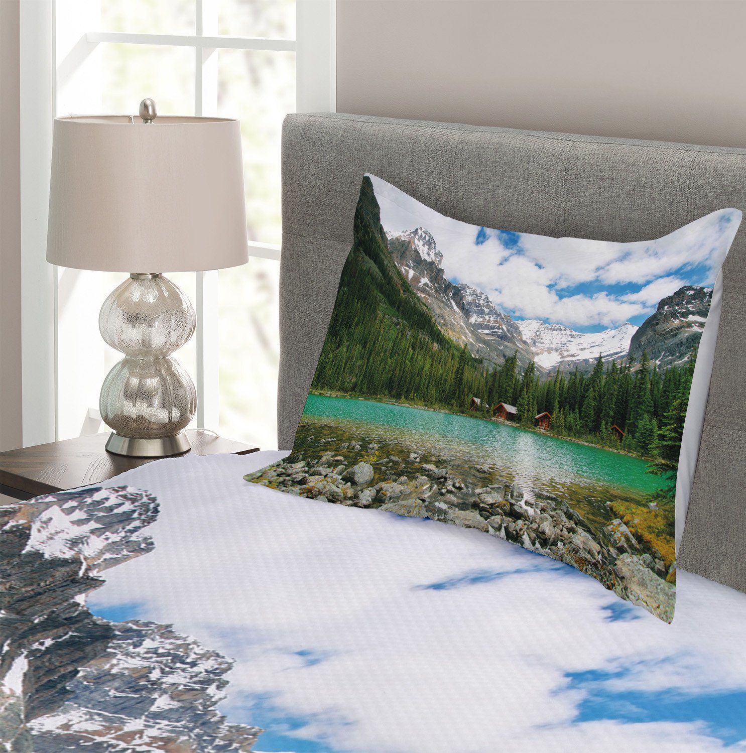 See Ohara mit Tagesdecke Set Abakuhaus, Wiev Waschbar, Kanada Landschaft Kissenbezügen