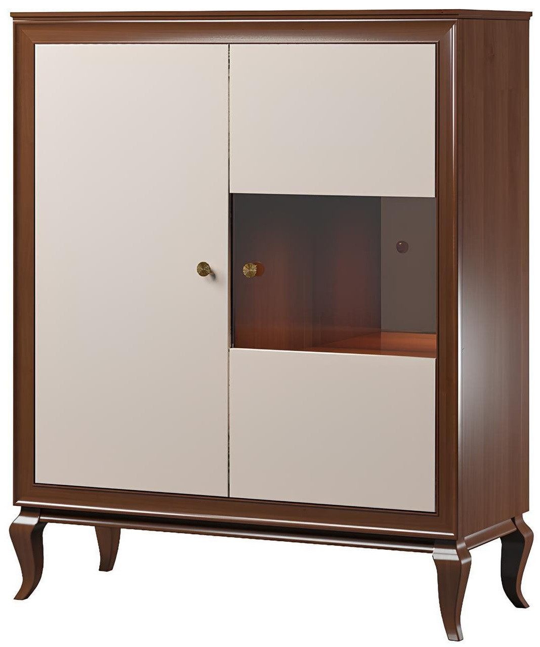 Xlmoebel Kombikommode Taronko Vitrine aus Holz mit modernem Design und Stauraum (Kombikommode, 1 St., Kommode 4062292182198), Hergestellt in Europa