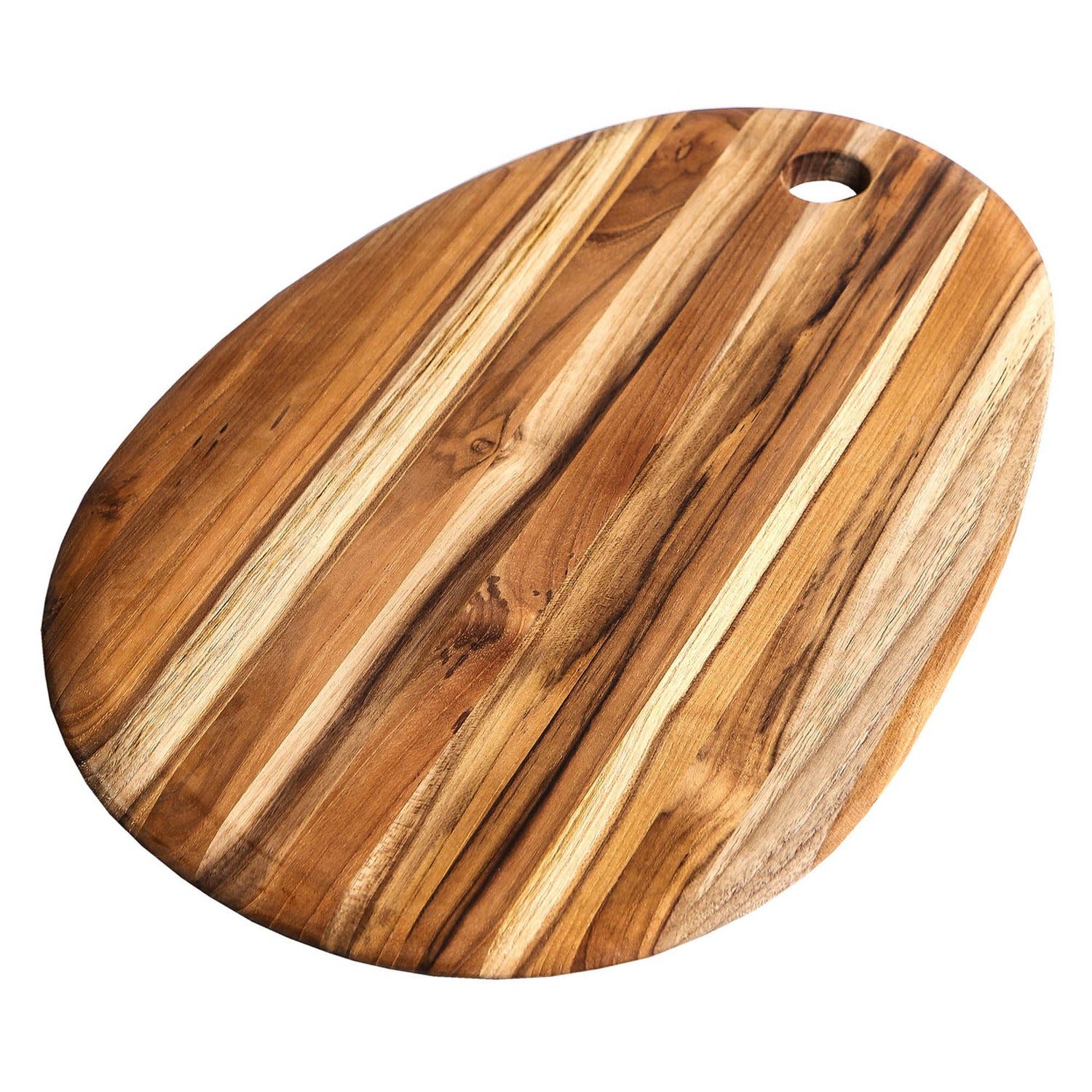Teakhaus Schneidebrett OVAL, braun, Teakholz, (S)