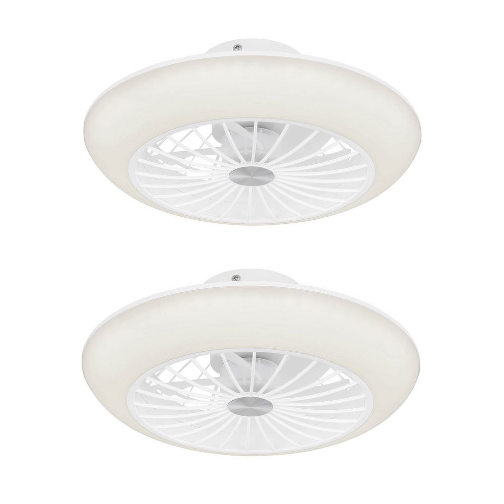 GLOBO LIGHTING Deckenventilator, LED Deckenventilator mit Beleuchtung 2er Set