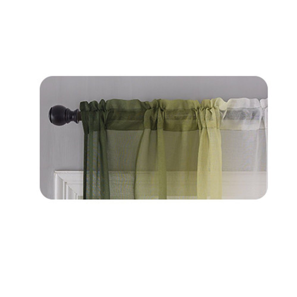 Gardine Zweifarbiger Vorhang Ösen mit Lichtdurchlässig 2 Gardine Tabletten, HIBNOPN