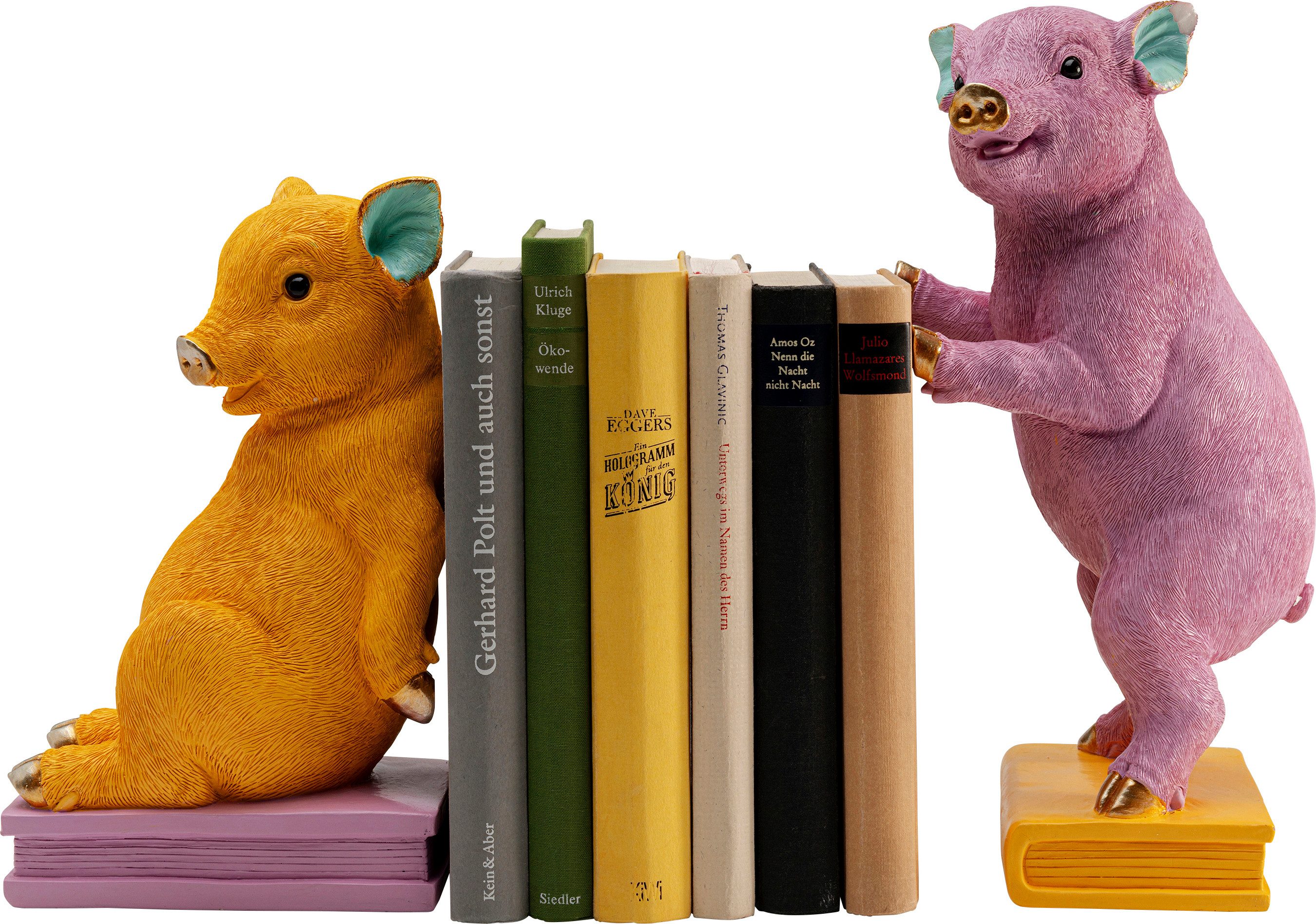 Kare Design Buchstütze Pig Party (Set, 2 St), aus Polyresin