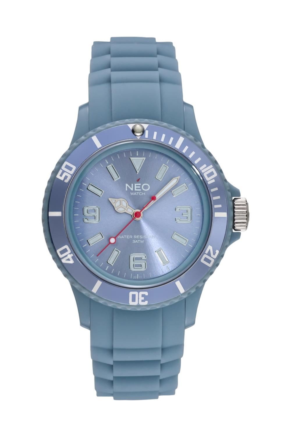 Neo Watch Quarzuhr Damenuhr Herrenuhr unisex tauben blau NICE-1 Armbanduhr Modell N1-012 N1-012, Mineralglas, Damen Herren Uhr, blaues Gehäuse, blaues Armband