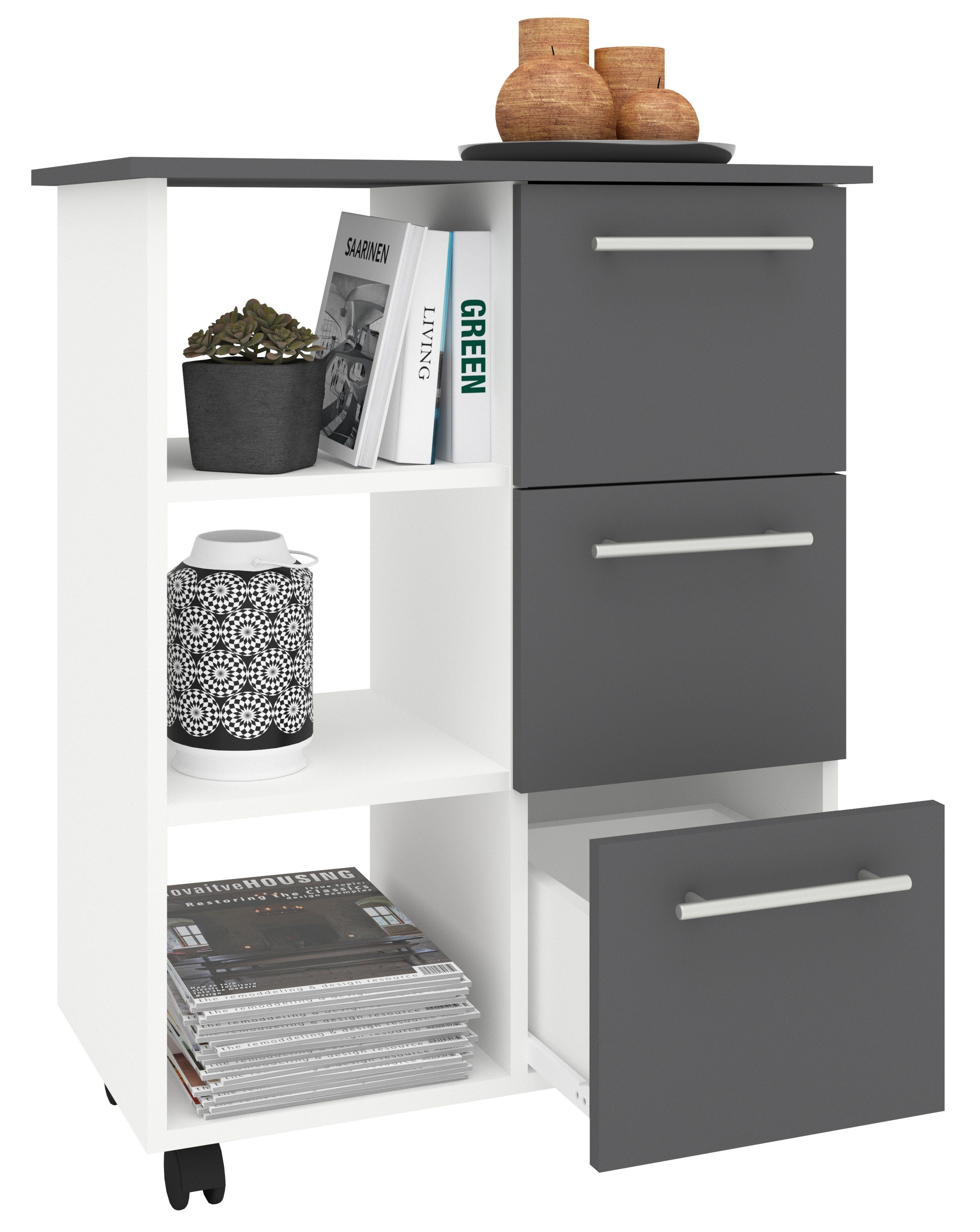 VCM Küchenwagen Küchenwagen Servierwagen Rollwagen Rollen Esilo L