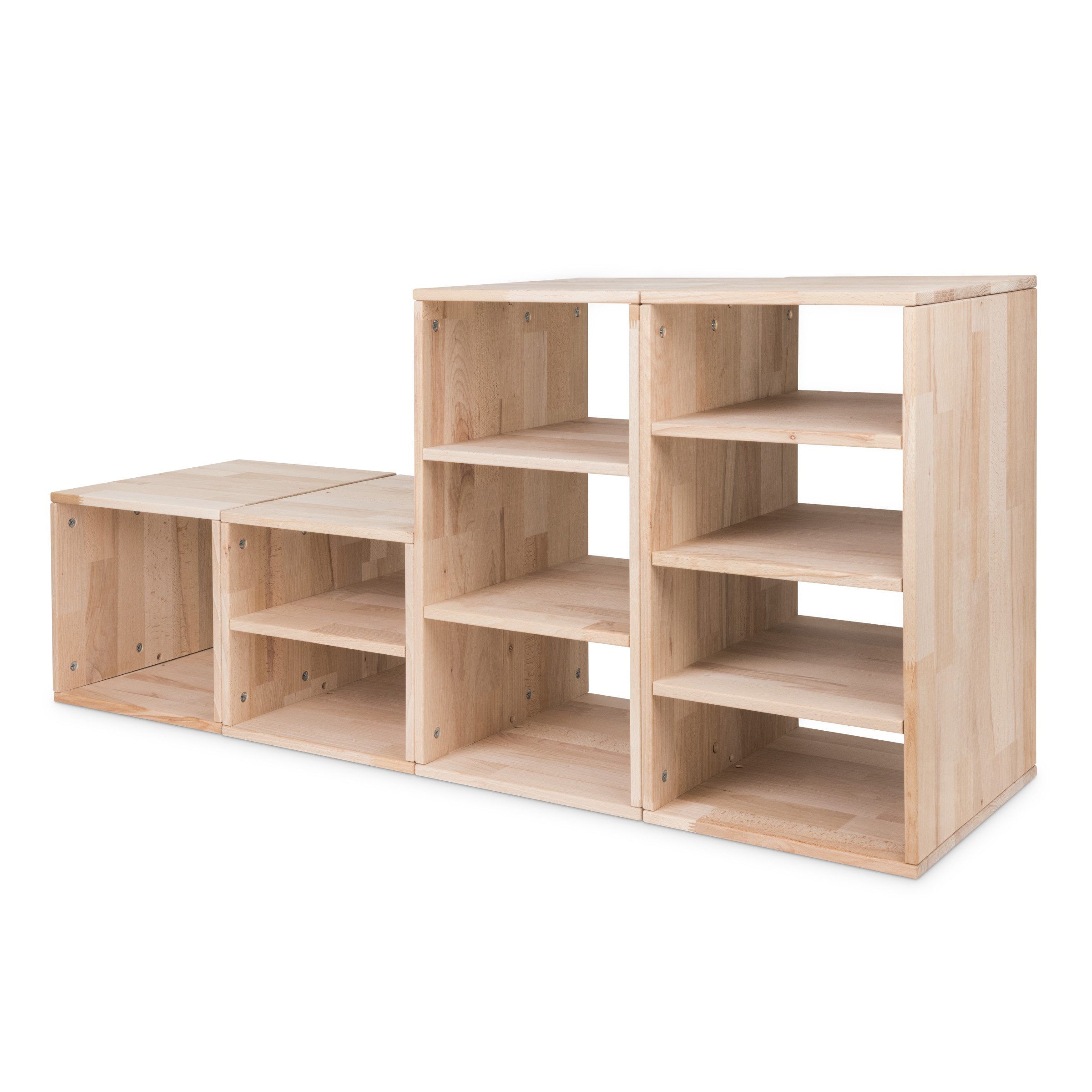 Ehrenkind Kinderregal Aufbewahrungssystem, Regalsystem modular, Klein 31.5 cm − 1 Fach Natur Ohne Boxen, Offener Stauraum für selbstständiges Aufräumen