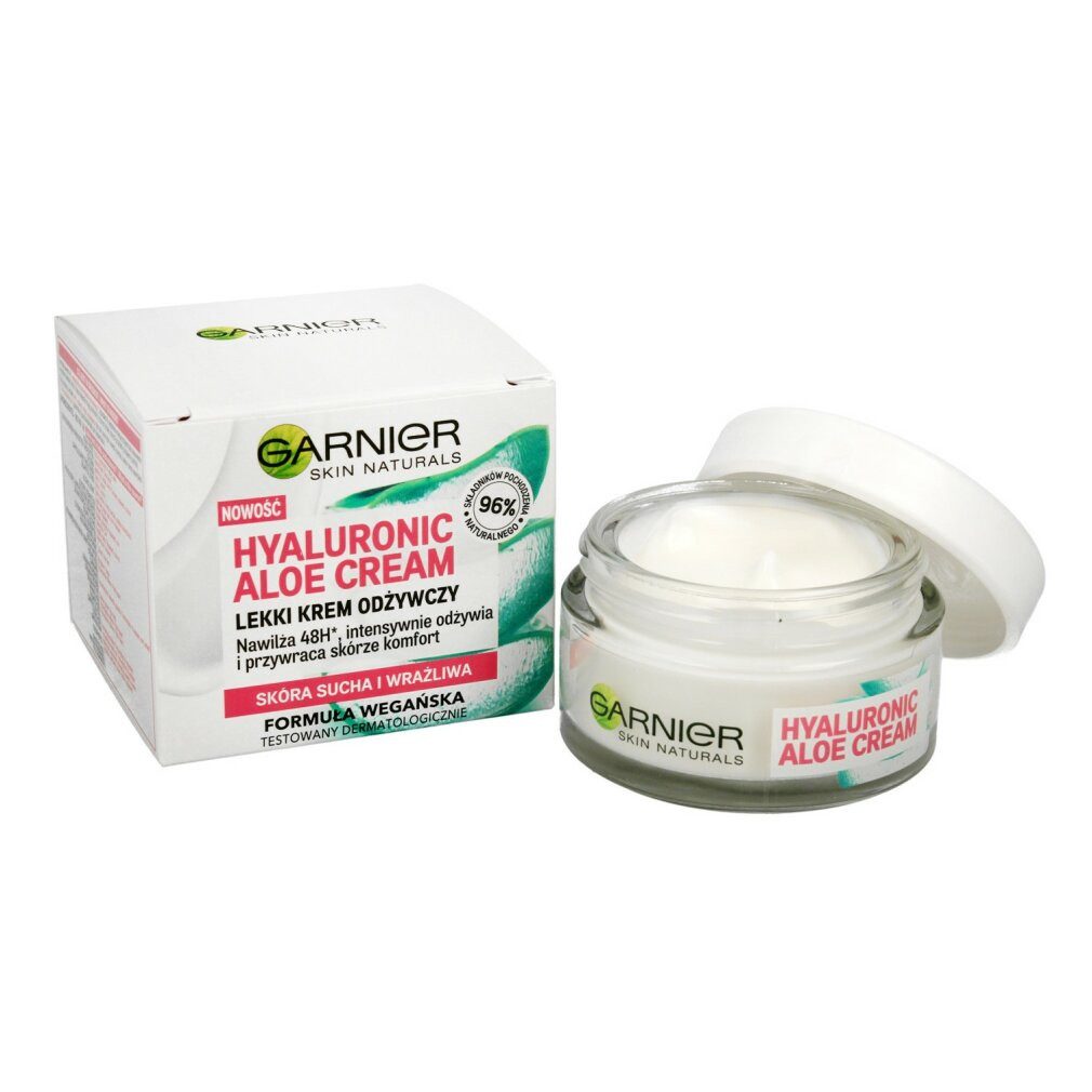 GARNIER Tagescreme GARNIER Haut Naturals Hyaluronic Aloe Pflegecreme, trockene Haut