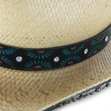 Dallas Hats Cowboyhut VICTORIA 1 Damen Cowboyhut Beige Pinch Front