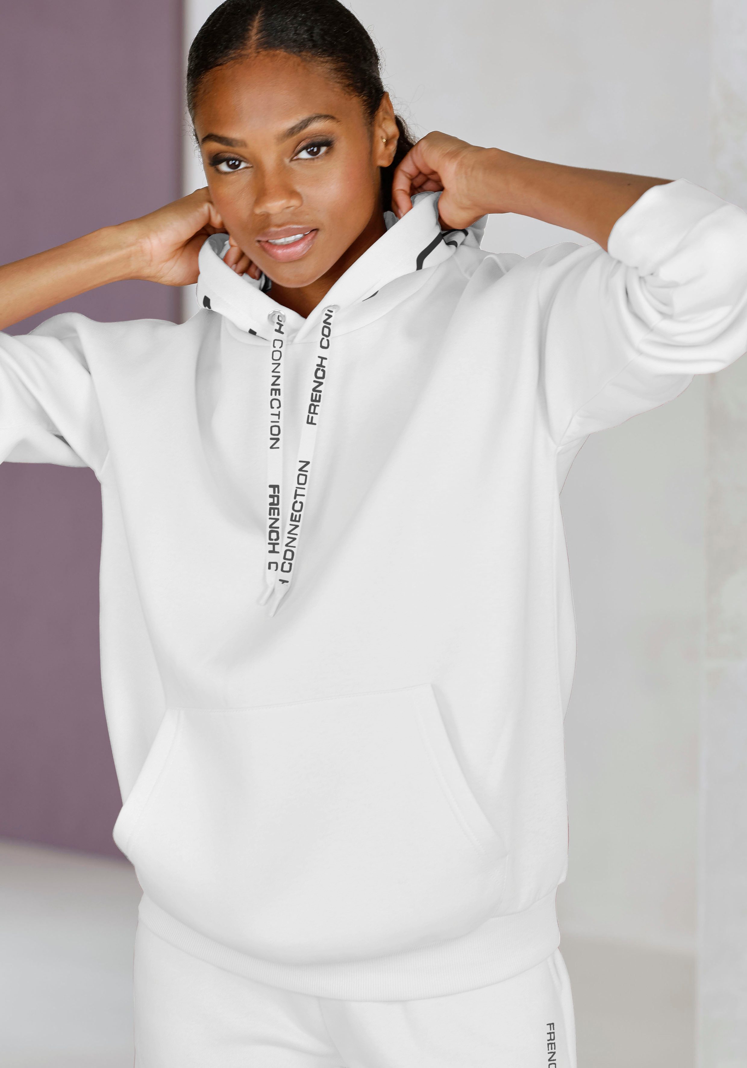 French Connection Kapuzenpullover mit Logodruck günstig online kaufen