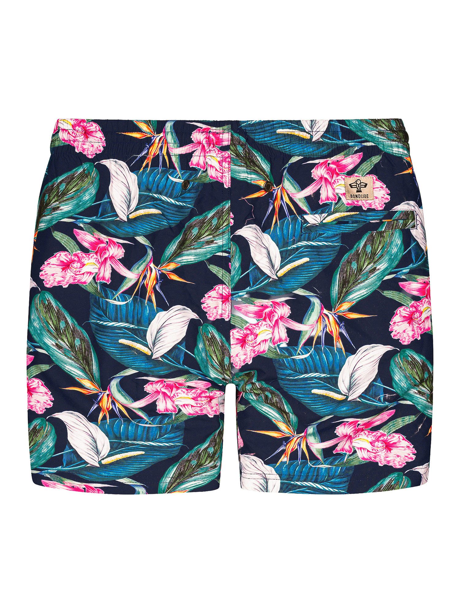 Bondi Joe Badeshorts Premium Badehose Roscoe Green ohne Netz Boardshorts schnelltrocknend