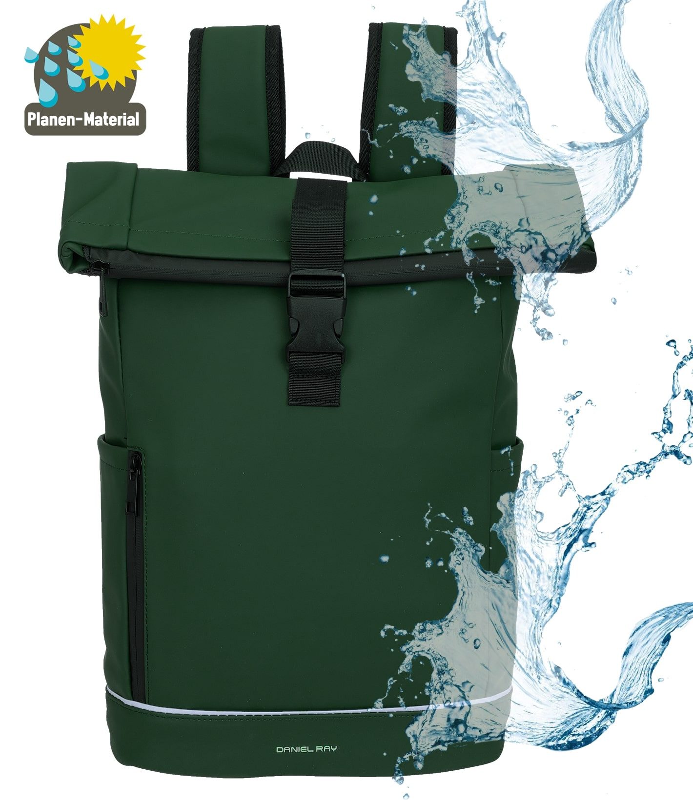 Daniel Ray Freizeitrucksack Kurierrucksack wasserabweisend Outdoor Damen Herren, Highlands Laptoprucksack Tasche wasserabweisend + Etui