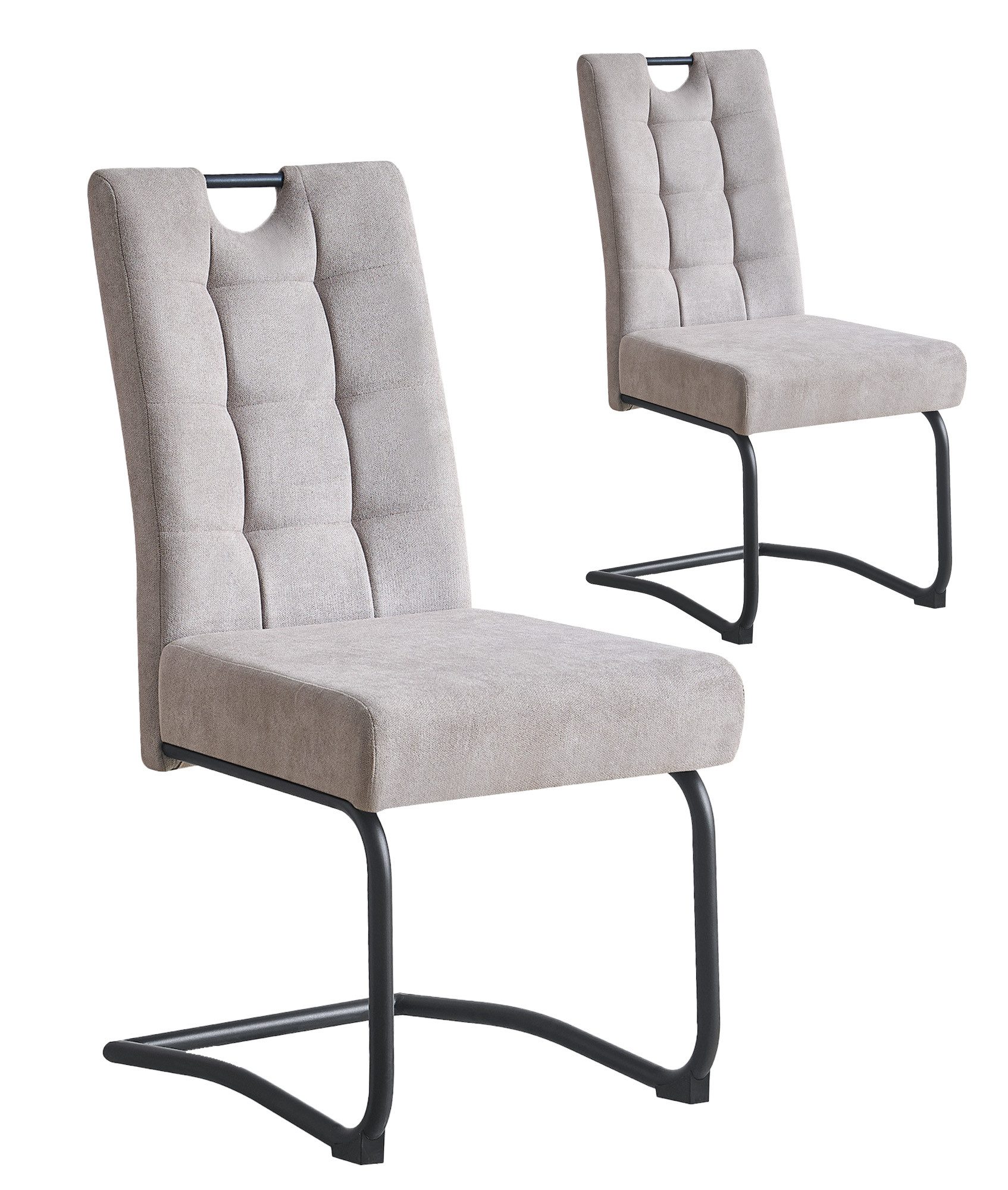 B&D home Freischwinger SOFIA (Set, 2 St), mit Taschenfederkern-Sitz und Griff, 140kg belastbar