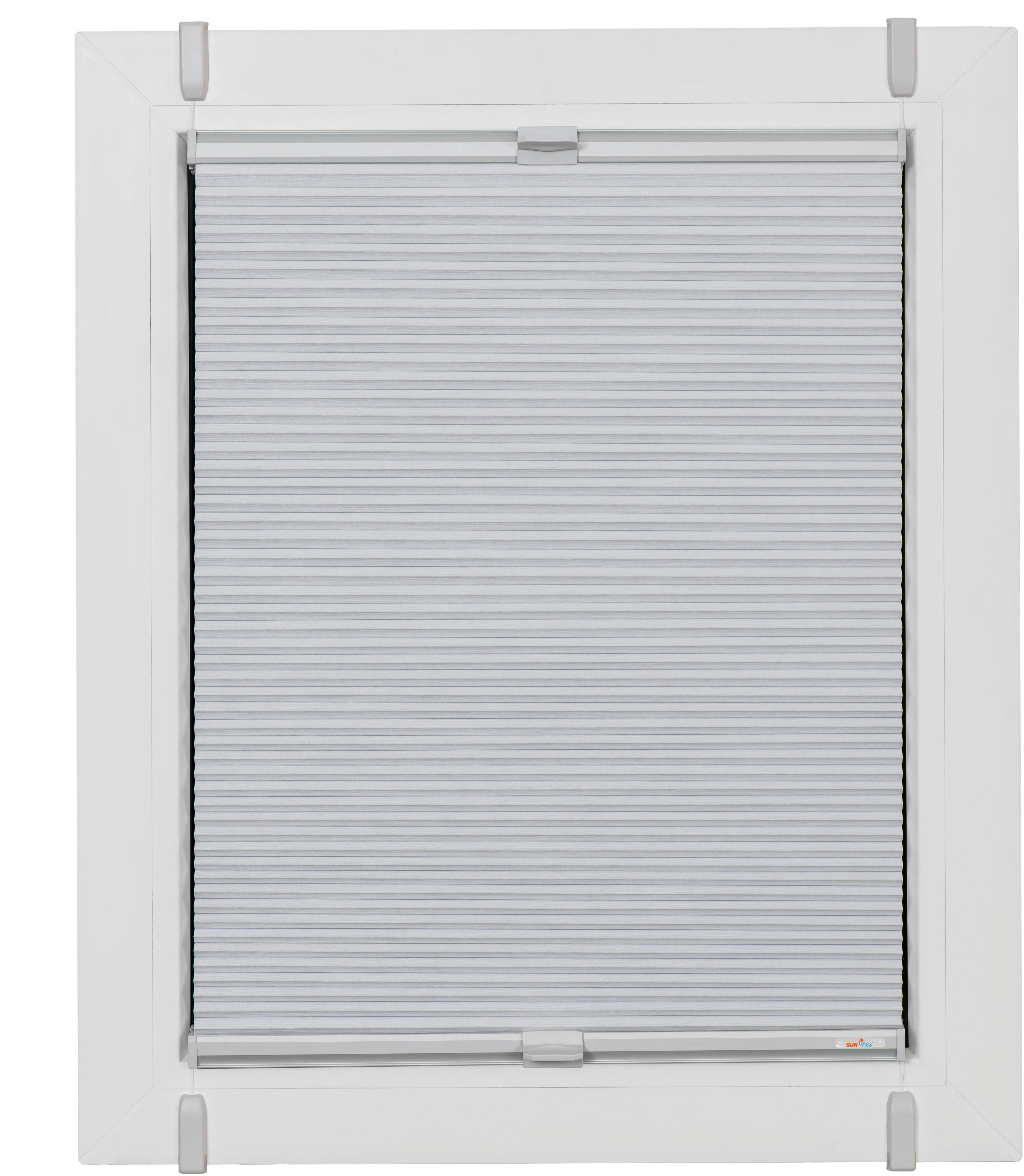 sunlines Plissee, ohne Bohren, verspannt, Klemmfix, verspannt mit Simply-Fix Klemmträger, Wabenplissee