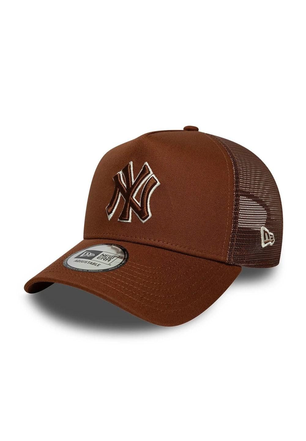 New Era Baseball Cap New York Yankees Outline 9Forty E-Frame Trucker Cap New Era Braun (1-St)