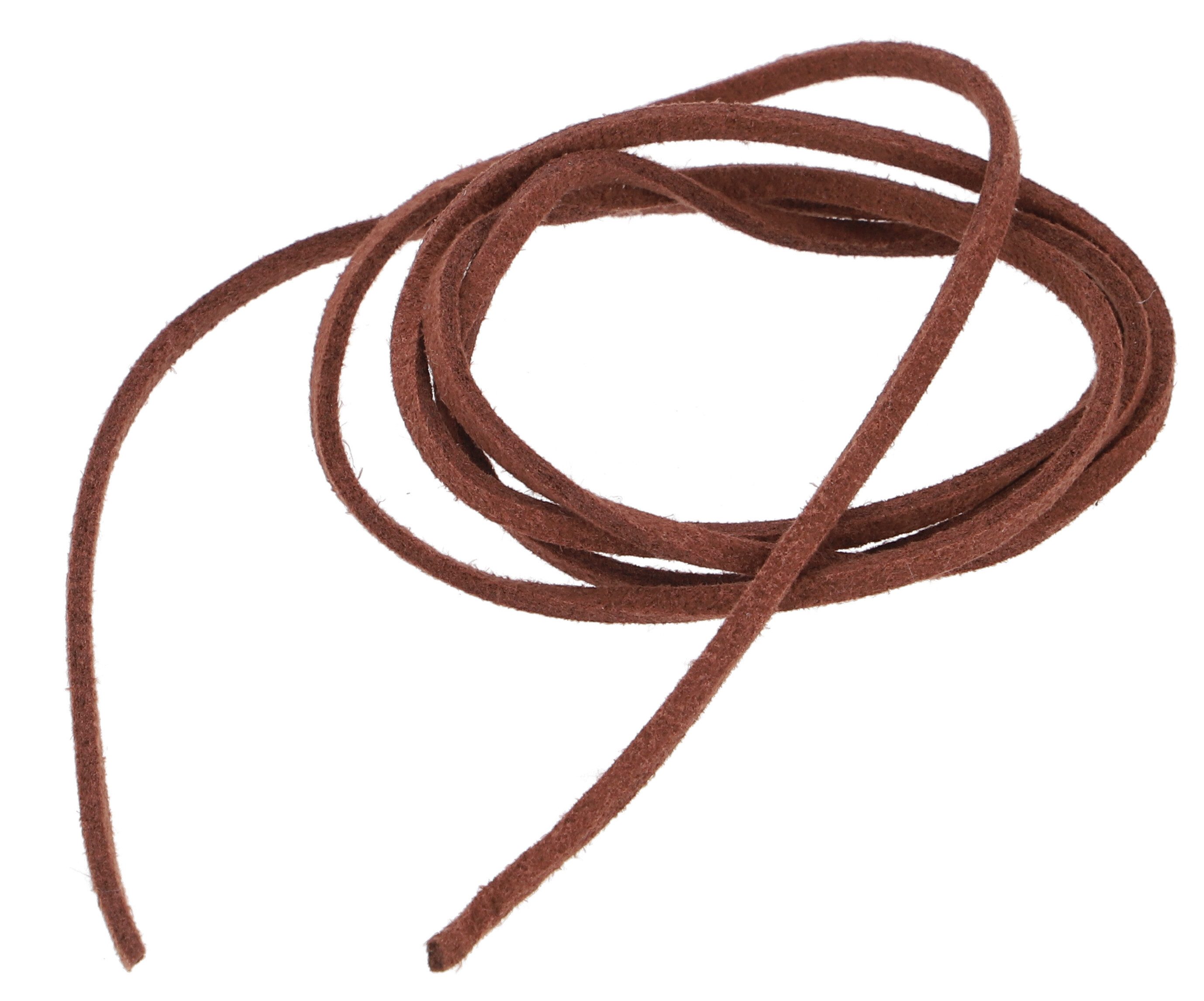 Guru-Shop Perlenkette Braunes Wildlederband 3 mm - 80 cm günstig online kaufen