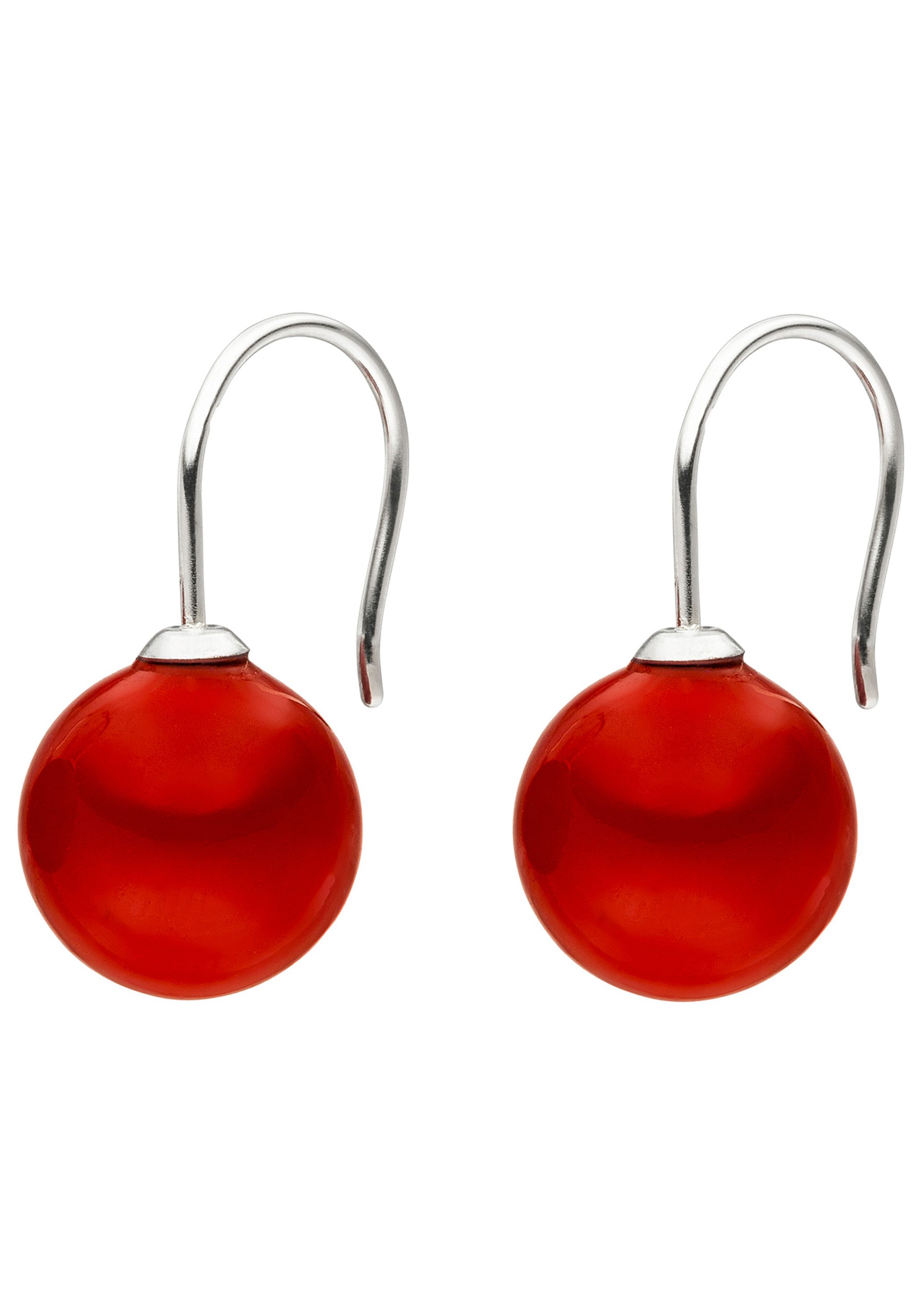 JOBO Perlenohrringe Ohrringe mit Muschelkern-Perlen, 925 Silber