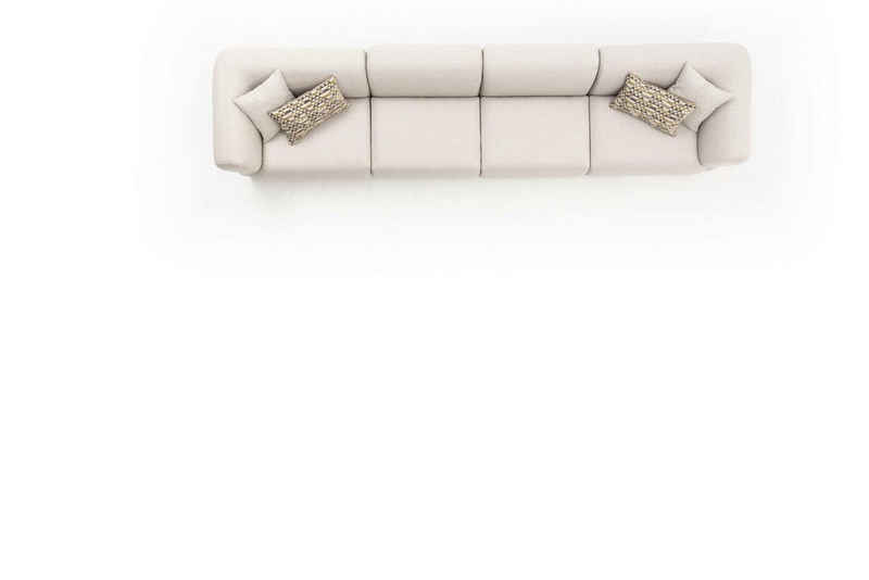 JVmoebel Big-Sofa Beige Big Sofa Couch 6 Sitzer Italienische xxl Sofa Möbel Textil, Made in Europe