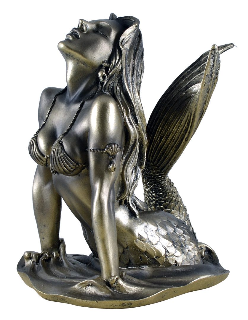 Dekofigur Meerjungfrau blickt in die Sonne by Monte Moore Figur Statue Skulptur