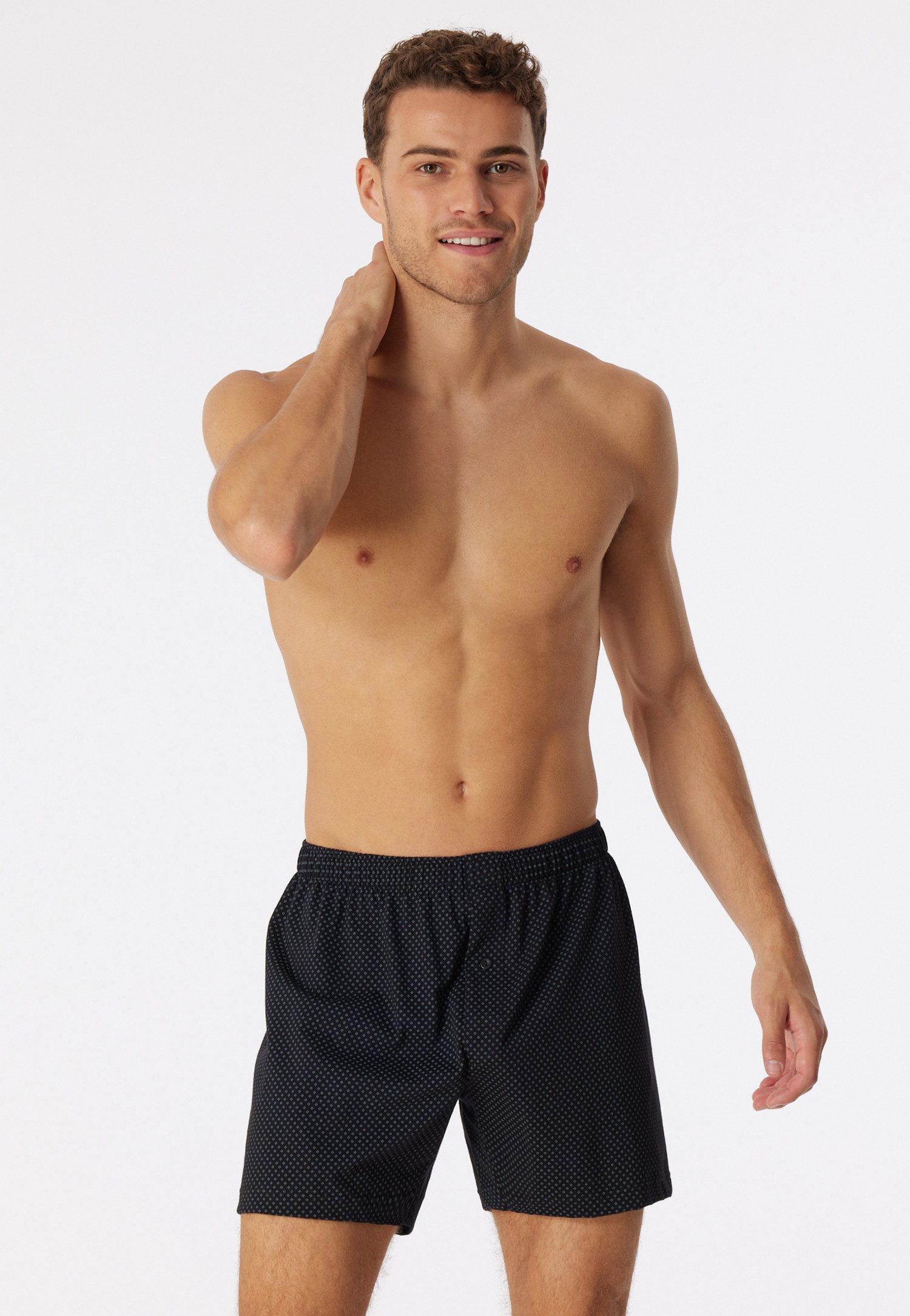 Schiesser Weiter Boxer Cotton Casual mit Eingriff, gepunktet