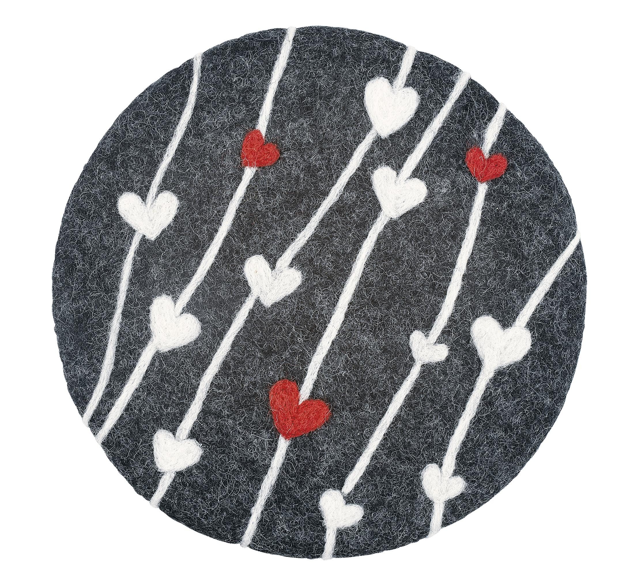 Cilio Подставки для напитков Подставки Подставка Schafwolle Filz rund Cilio LANA CUORE