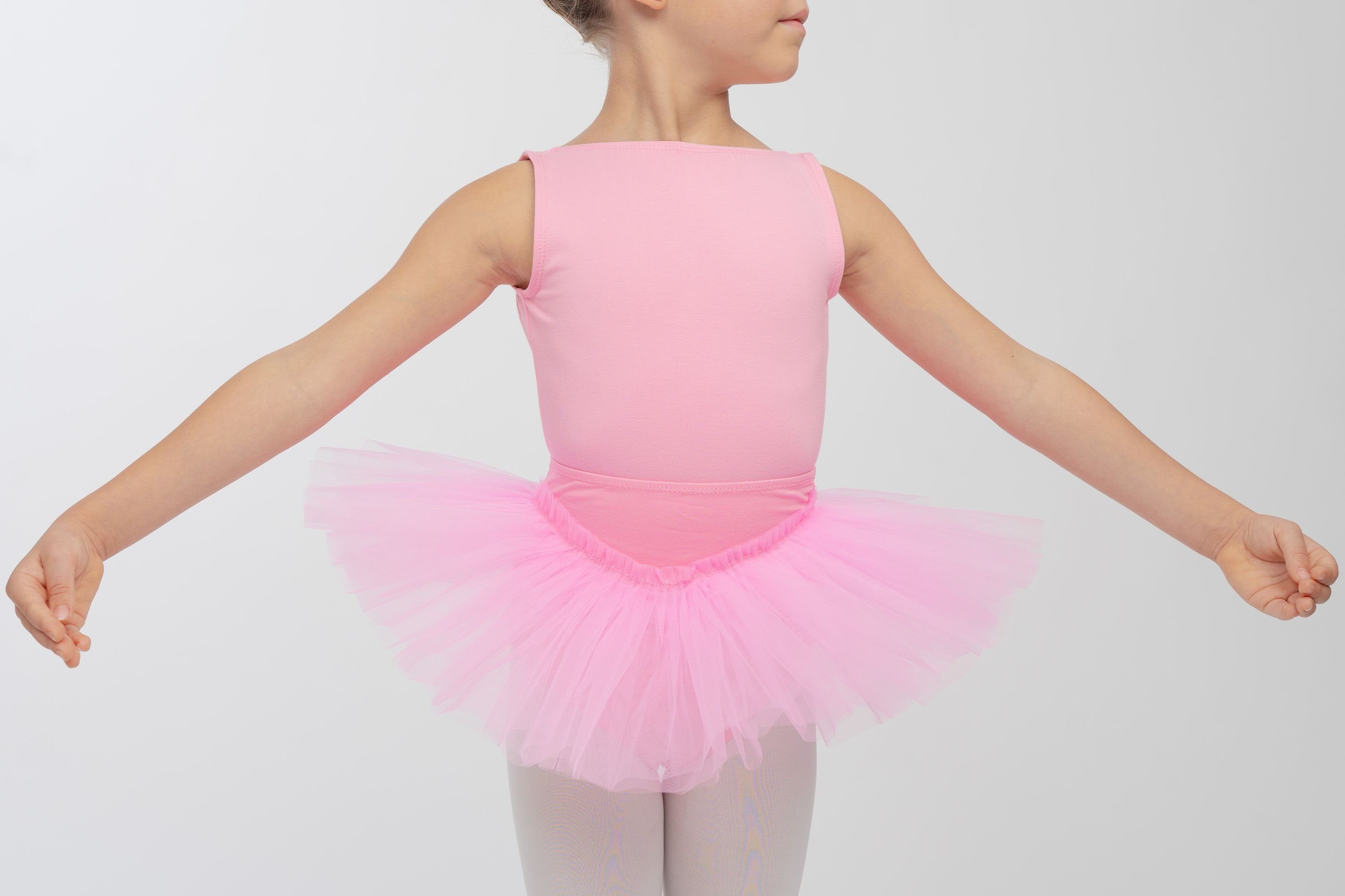 Tüllrock aus Bund tanzmuster Ballettrock Ballett Pia Tutu mit Tüll Tuturock Baumwolle aus rosa