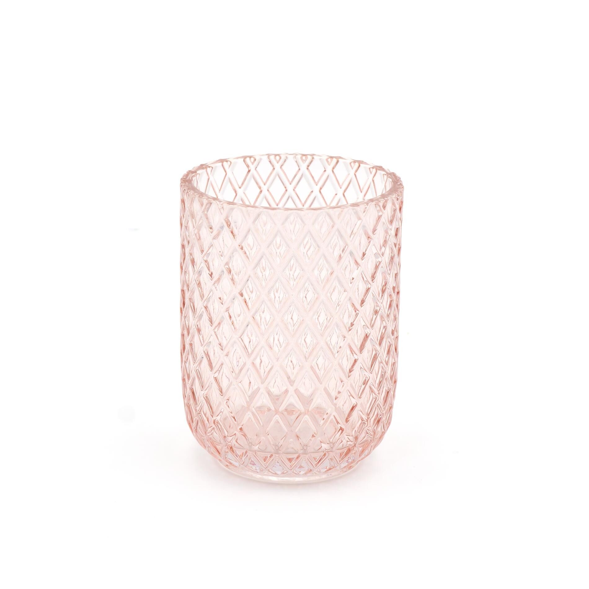 Ridder Badaccessoire-Set Aufbewahrungsbecher Jade Transparent-rosa von Ridder