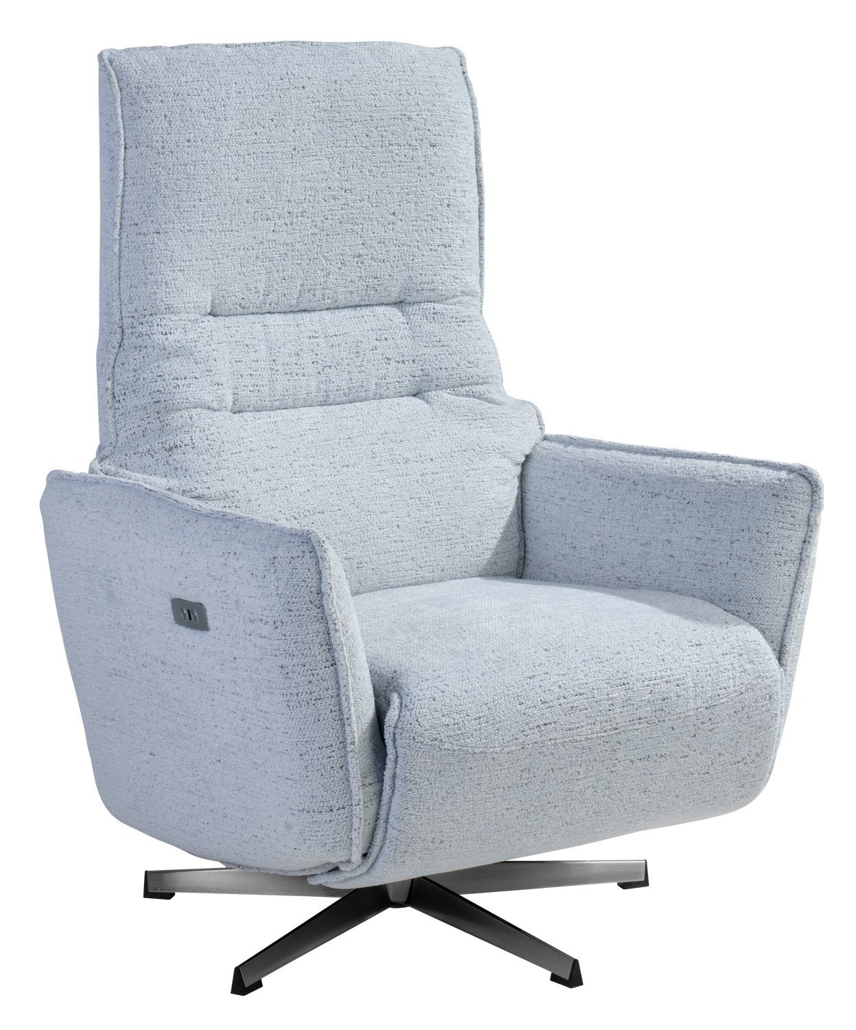 Femo Trade Relaxsessel CASCADE, Hellblau, Metallgestell, 1-motorig mit elektrischer Relaxfunktion, Stoffbezug