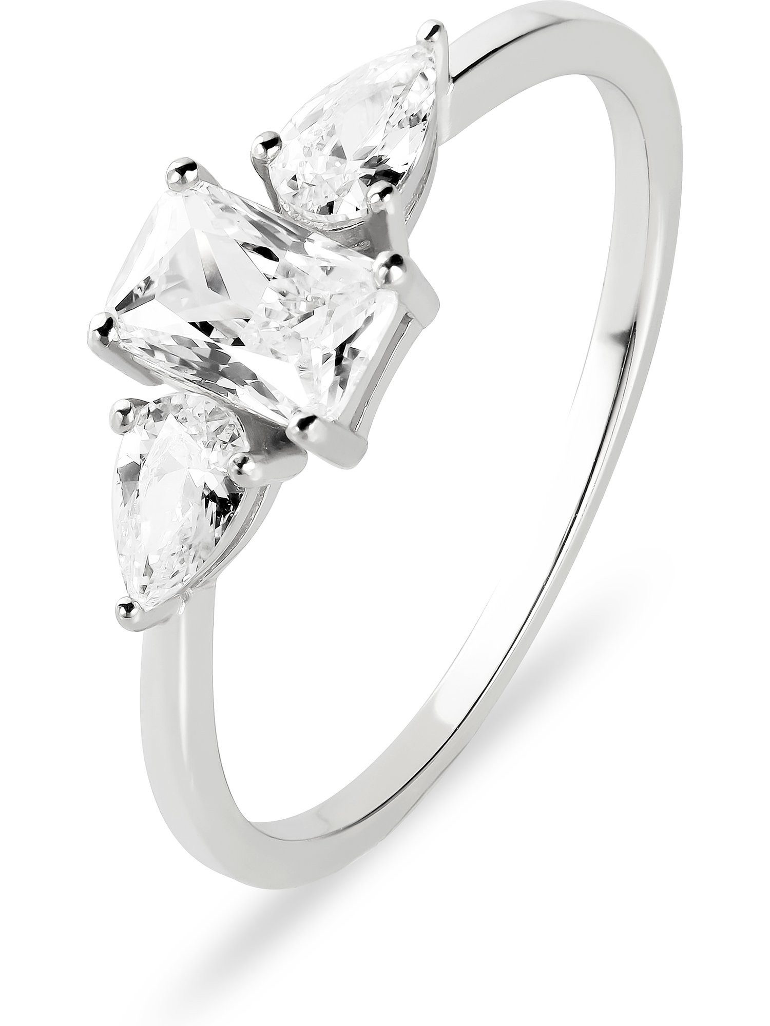 CHRIST Silberring CHRIST Damen-Ring 925er Silber, recycelt Zirkonia, Zirkonia