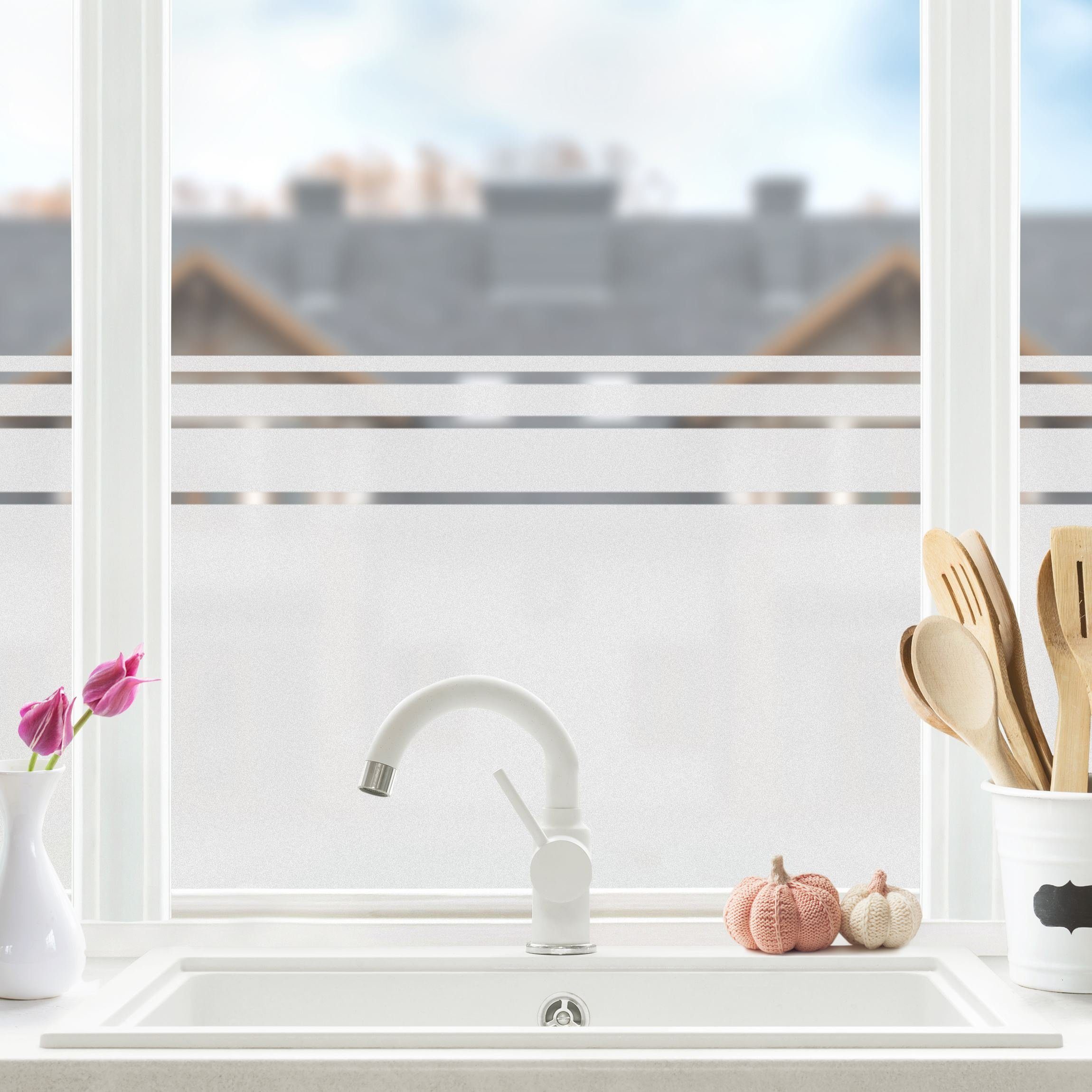 Bilderdepot24 Fensterfolie statisch haftend Motiv Fensterdeko Streifen Must günstig online kaufen