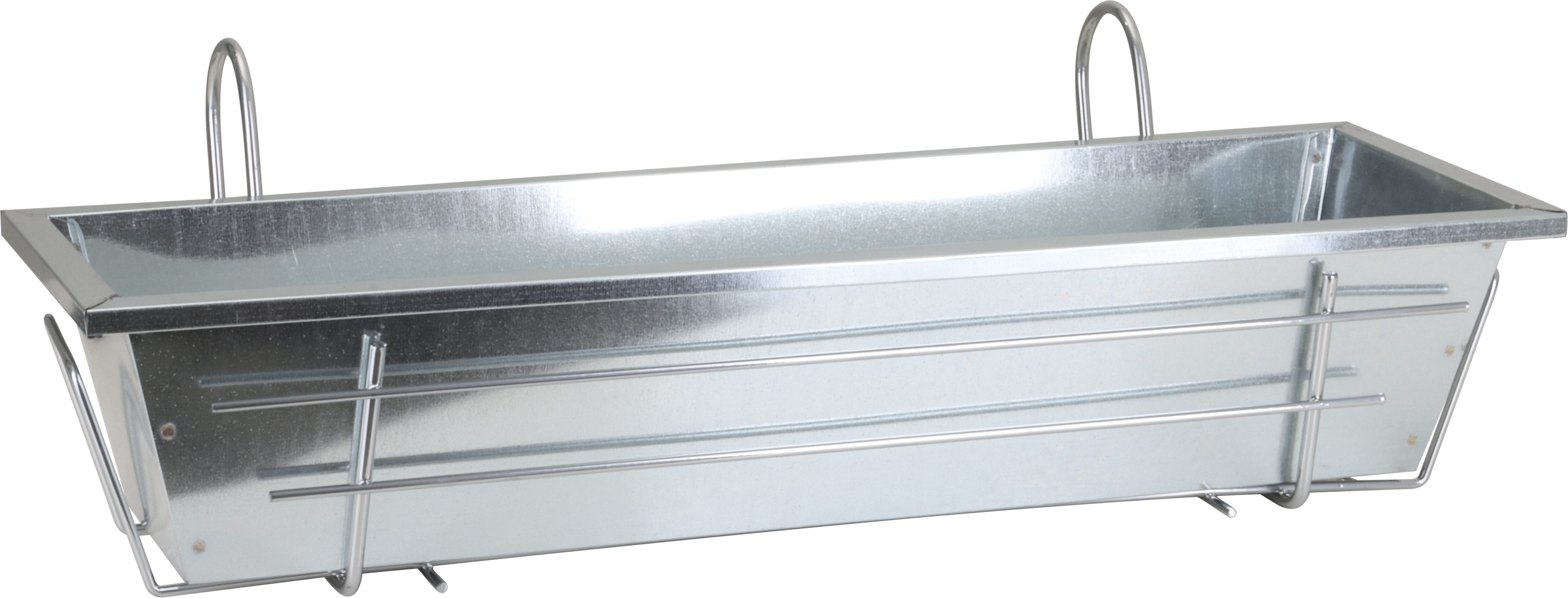 tegawo Balkonkasten mit Halterung verzinkt 60x18x18 cm