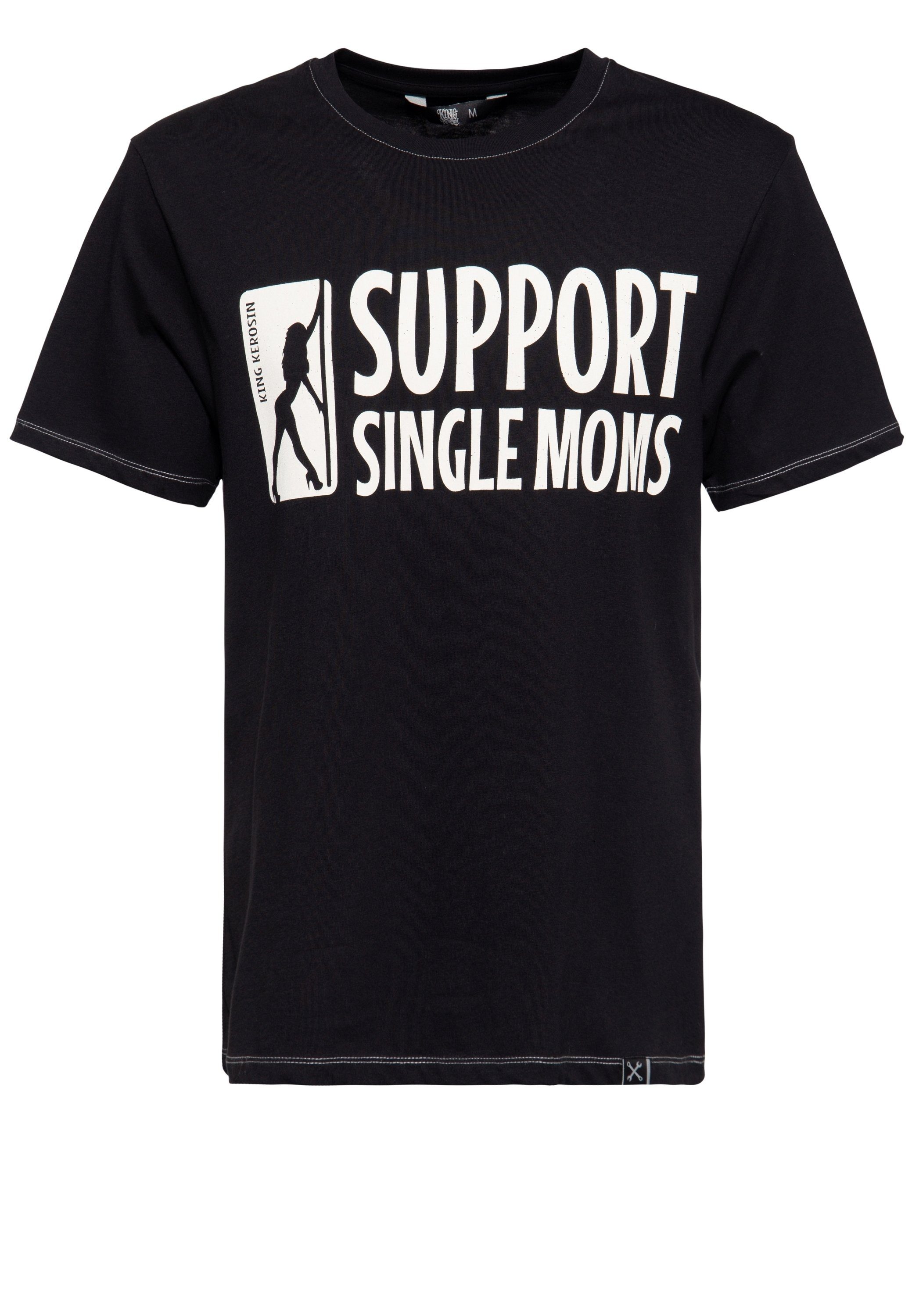 KingKerosin T-Shirt Support Single Front- Moms und mit Backprint