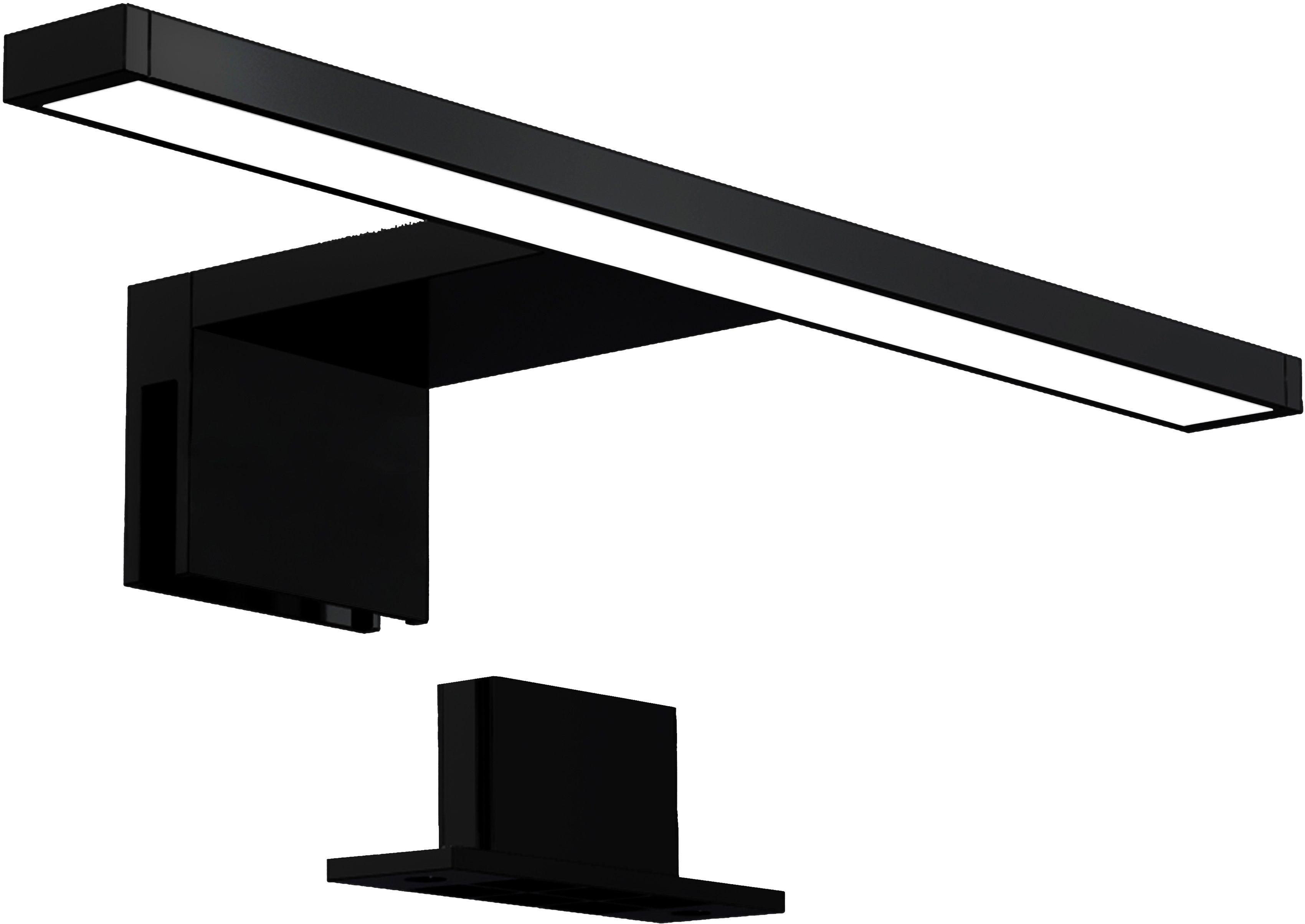 B.K.Licht Spiegelleuchte BK_SP1405 Licht, integriert, 650Lm, 30cm, IP44, 4.000K, Badleuchte, Länge: LED Schwarz 5W, Neutralweißes LED fest Neutralweiß, Spiegellampe