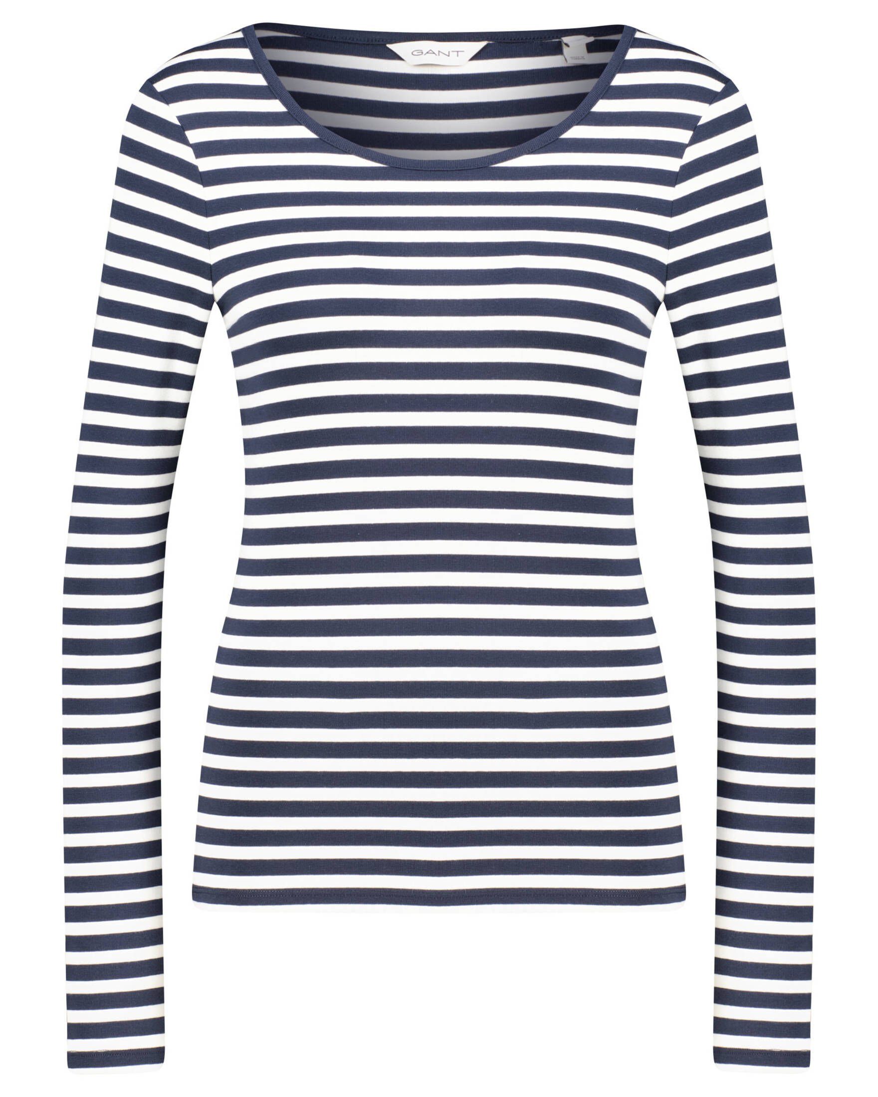 Gant T-Shirt Damen Langarmshirt Slim Fit (1-tlg) marine (52) | T-Shirts