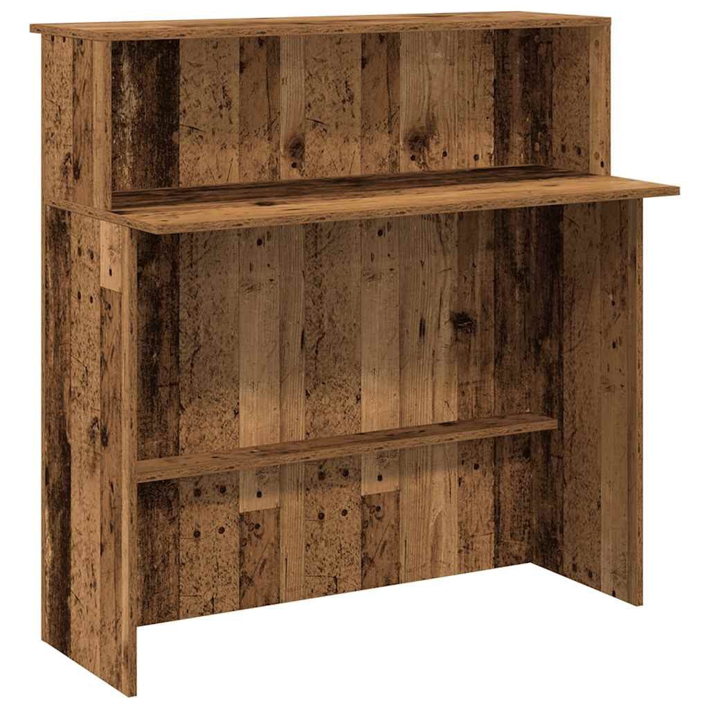 vidaXL Schreibtisch Empfangstheke Altholz-Optik 100x50x103,5 cm Holzwerksto günstig online kaufen