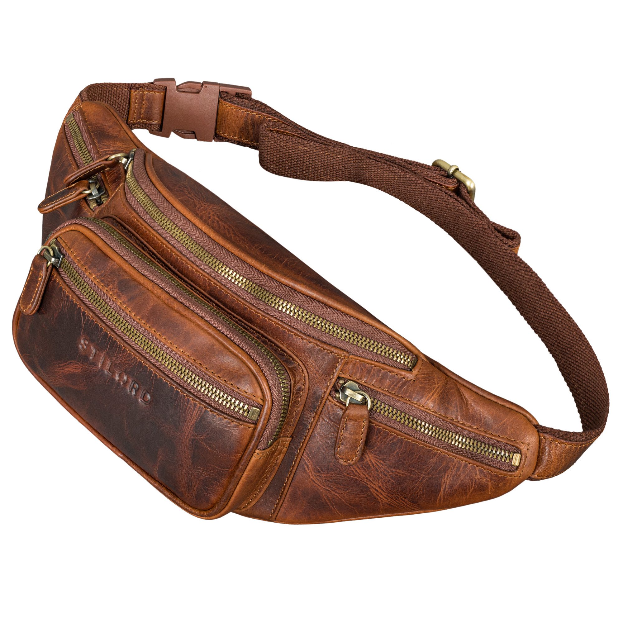 STILORD Bauchtasche "Caspar" Gürteltasche Leder Groß