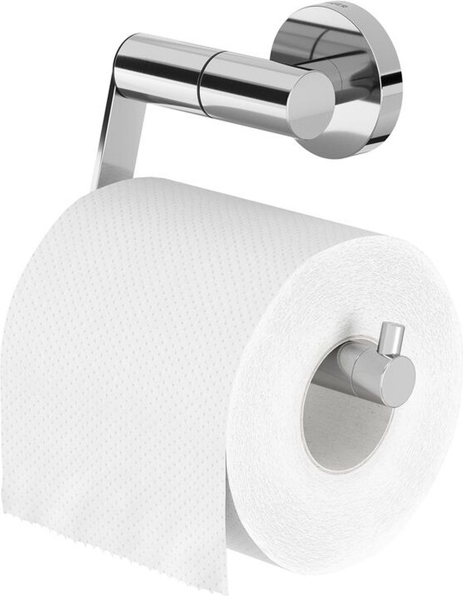 Tiger Toilettenpapierhalter Boston - WC Rolhalter ohne Klappe - Ohne Bohren - Edelstahl poliert (1-St), ohne Bohren