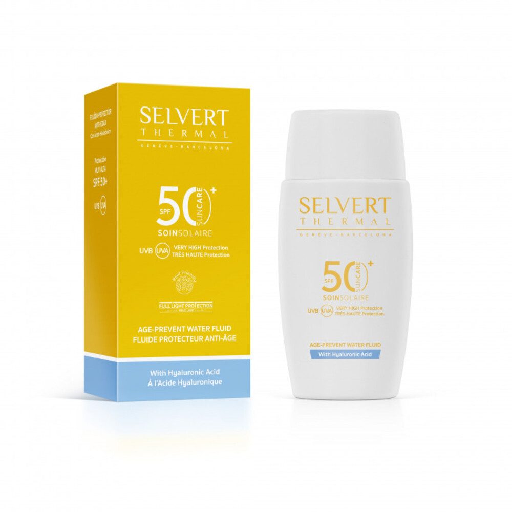 Sonnenschutzcreme Anti-Age Wasser Fluid mit Hyaluronsäure SPF 50+