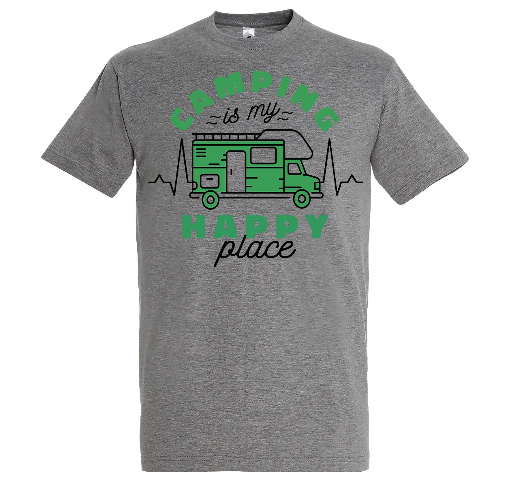 Youth Designz T-Shirt Camping is my Happy Place mit trendigem Motiv
