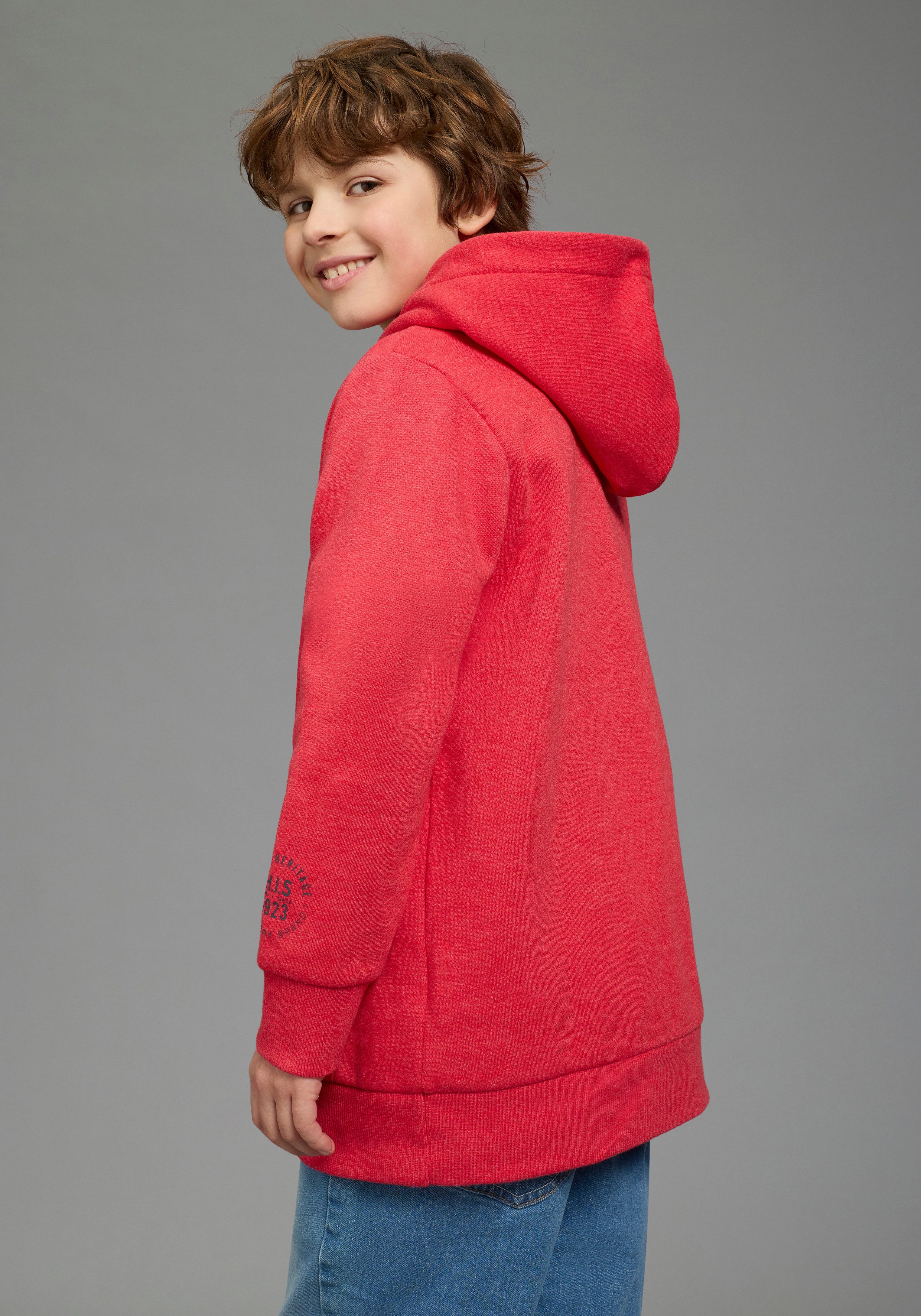 H.I.S Kapuzensweatshirt HIS Kapuzensweatshirt für Jungen, mit Kängurutasche, mit Logodrucken, in Basic Passform. € 29,99, (€ 29,99 pro 1 Stk).