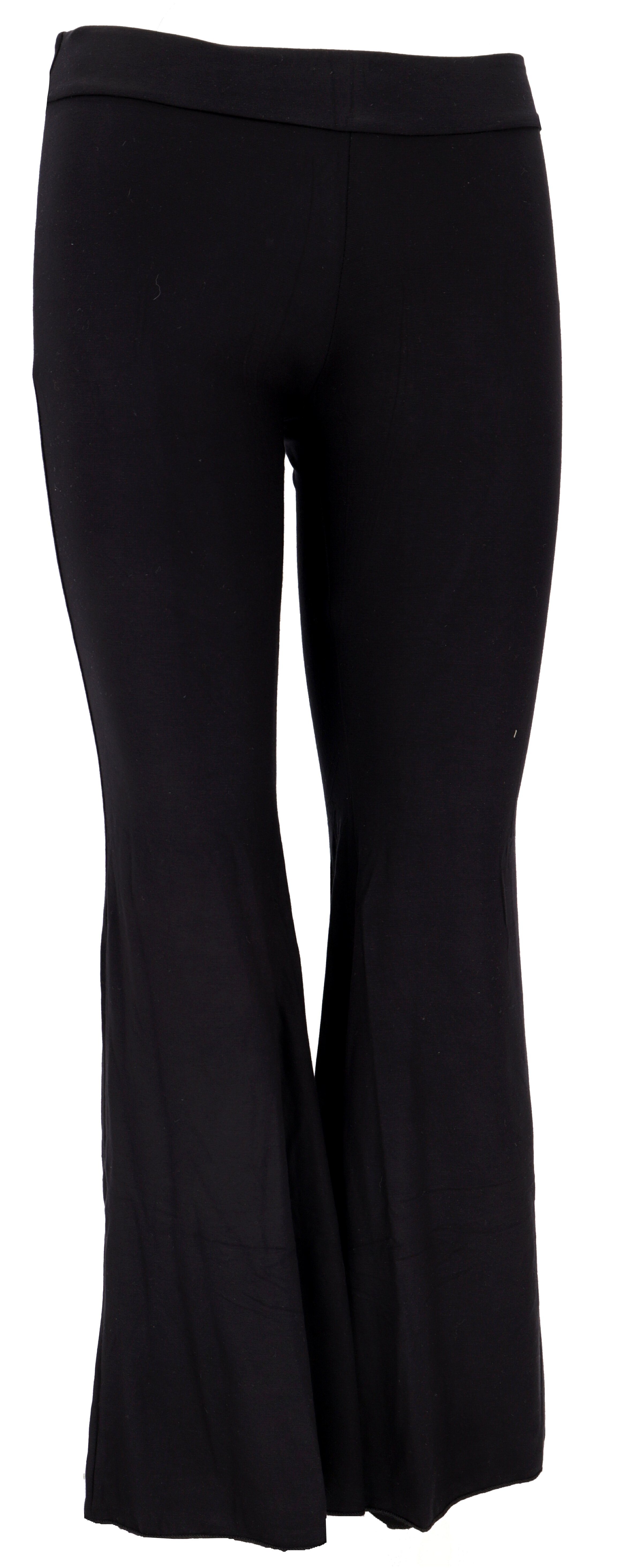 Guru-Shop Hose & Shorts Leggings mit Schlag, Boho Schlaghose - schwarz alternative Bekleidung