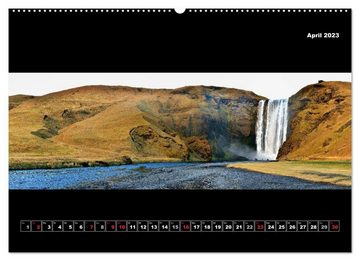 CALVENDO Wandkalender Island 2023 Landschaftspanoramen (Premium, hochwertiger DIN A2 Wandkalender 2023, Kunstdruck in Hochglanz)