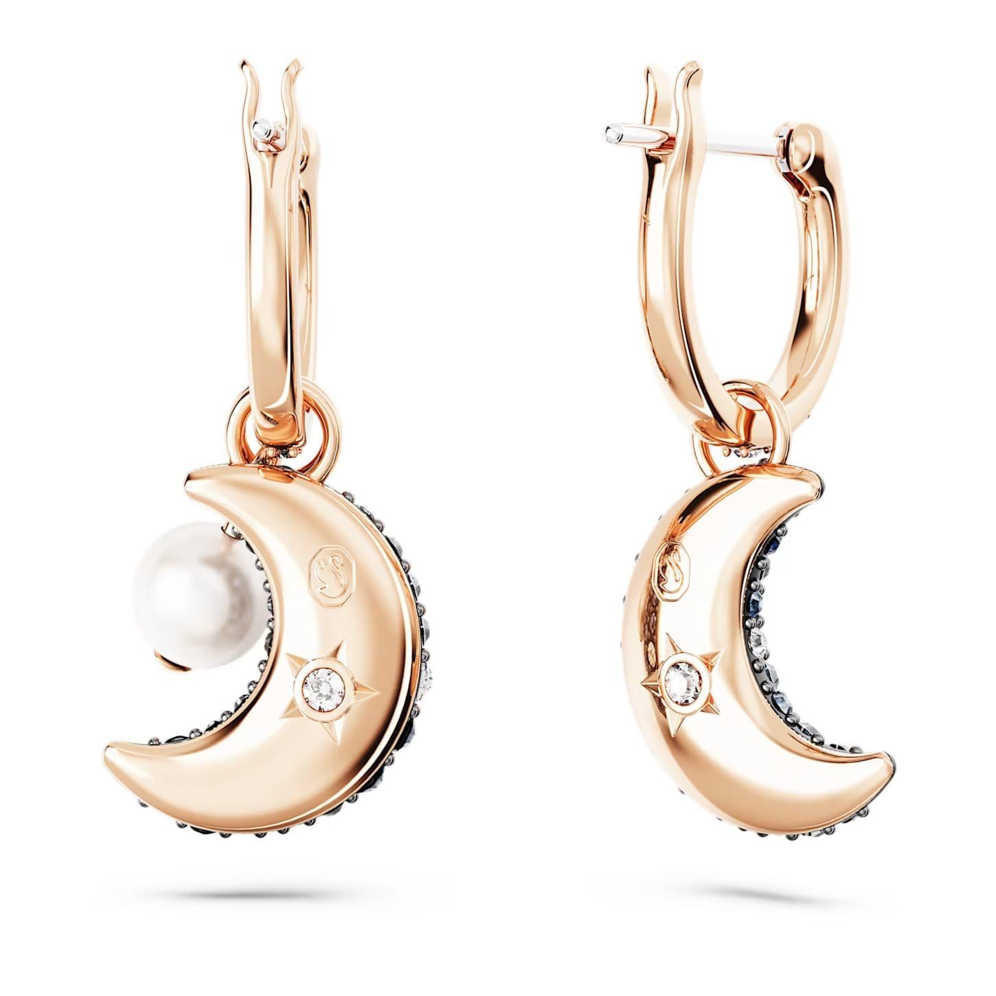 Swarovski Paar Ohrhänger Swarovski Ohrhänger 5671569 Luna Drop-Ohrhänger Asymmetrisches Design, (kein Set, 2-tlg., inkl. edelm Schmucketui)