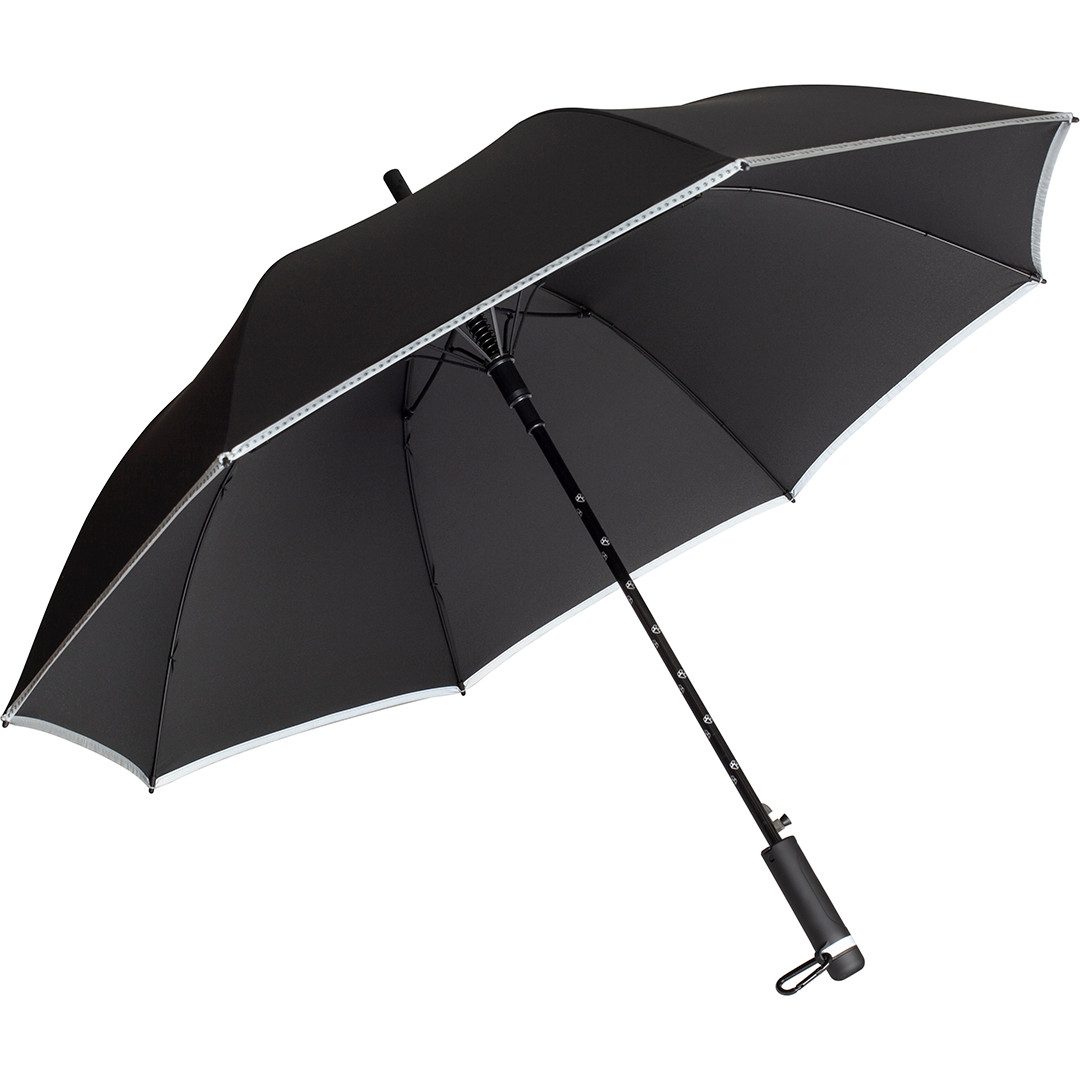 FARE Stockregenschirm DoggyBrella, Auf-Automatik, Windproof-PLUS, Hundekotbeutel im Griff, Reflexpaspel